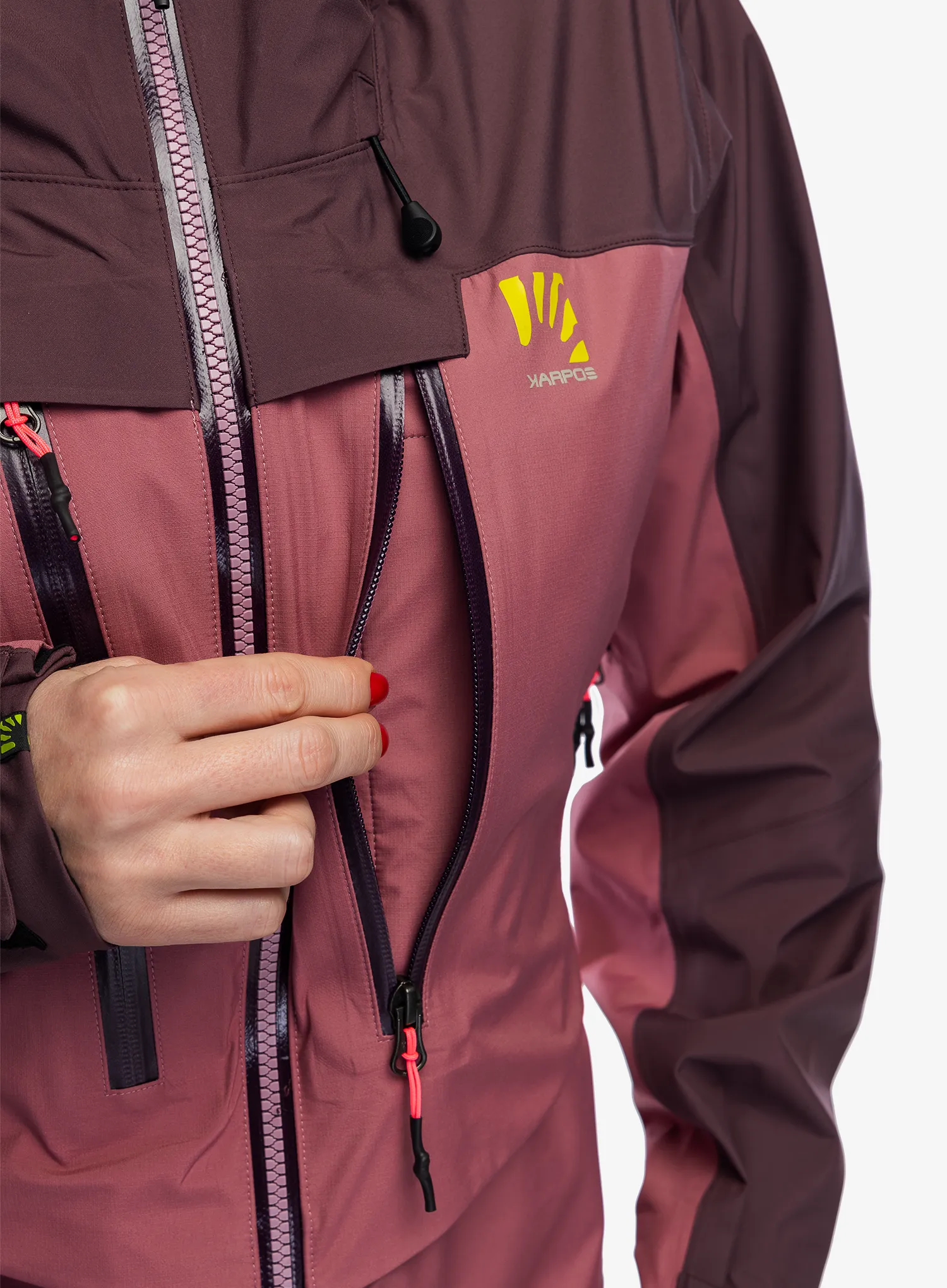 Damska bunda na skialpy Karpos Midi Shell Jacket - deco rose/huckleberry