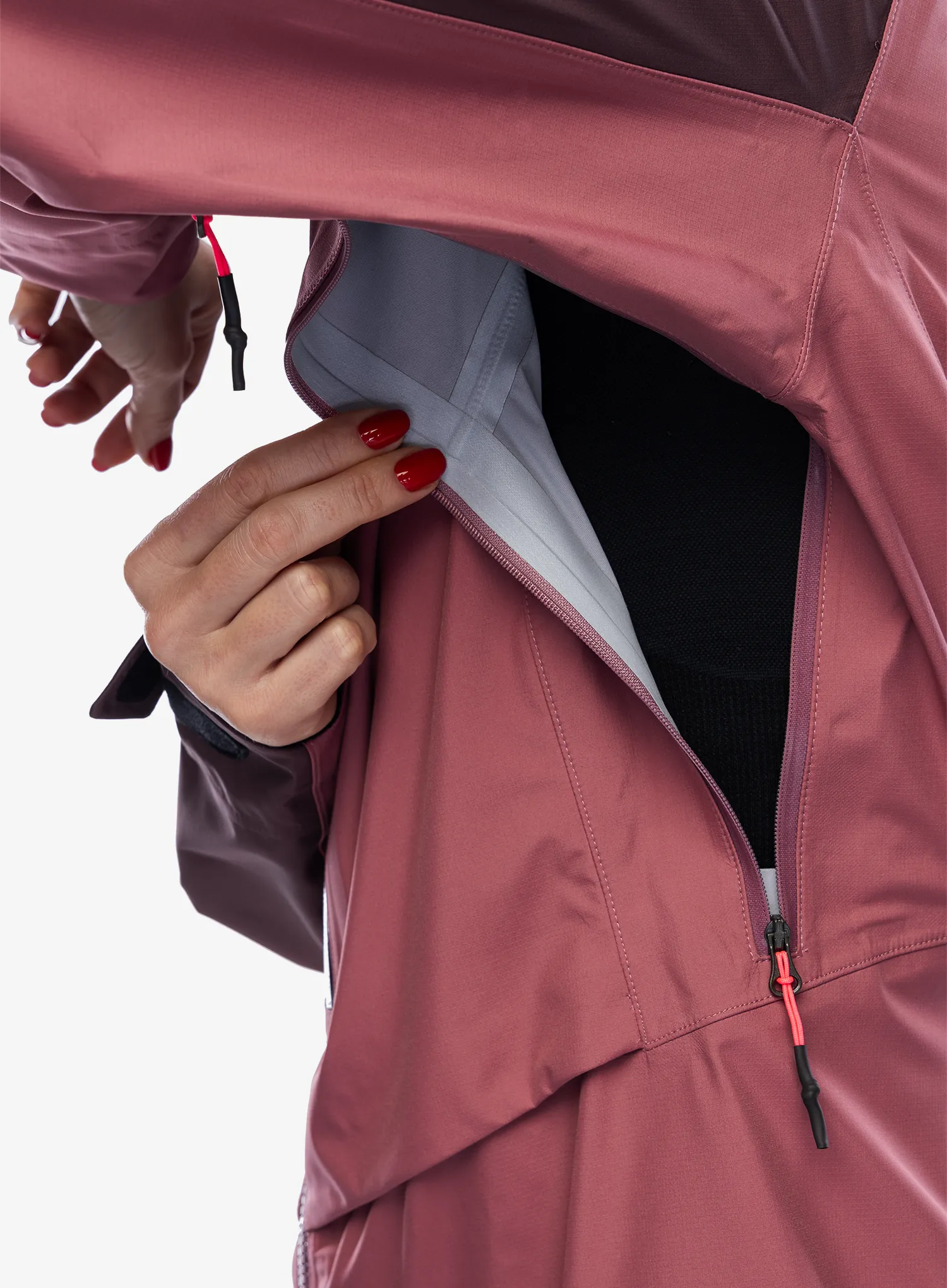 Damska bunda na skialpy Karpos Midi Shell Jacket - deco rose/huckleberry
