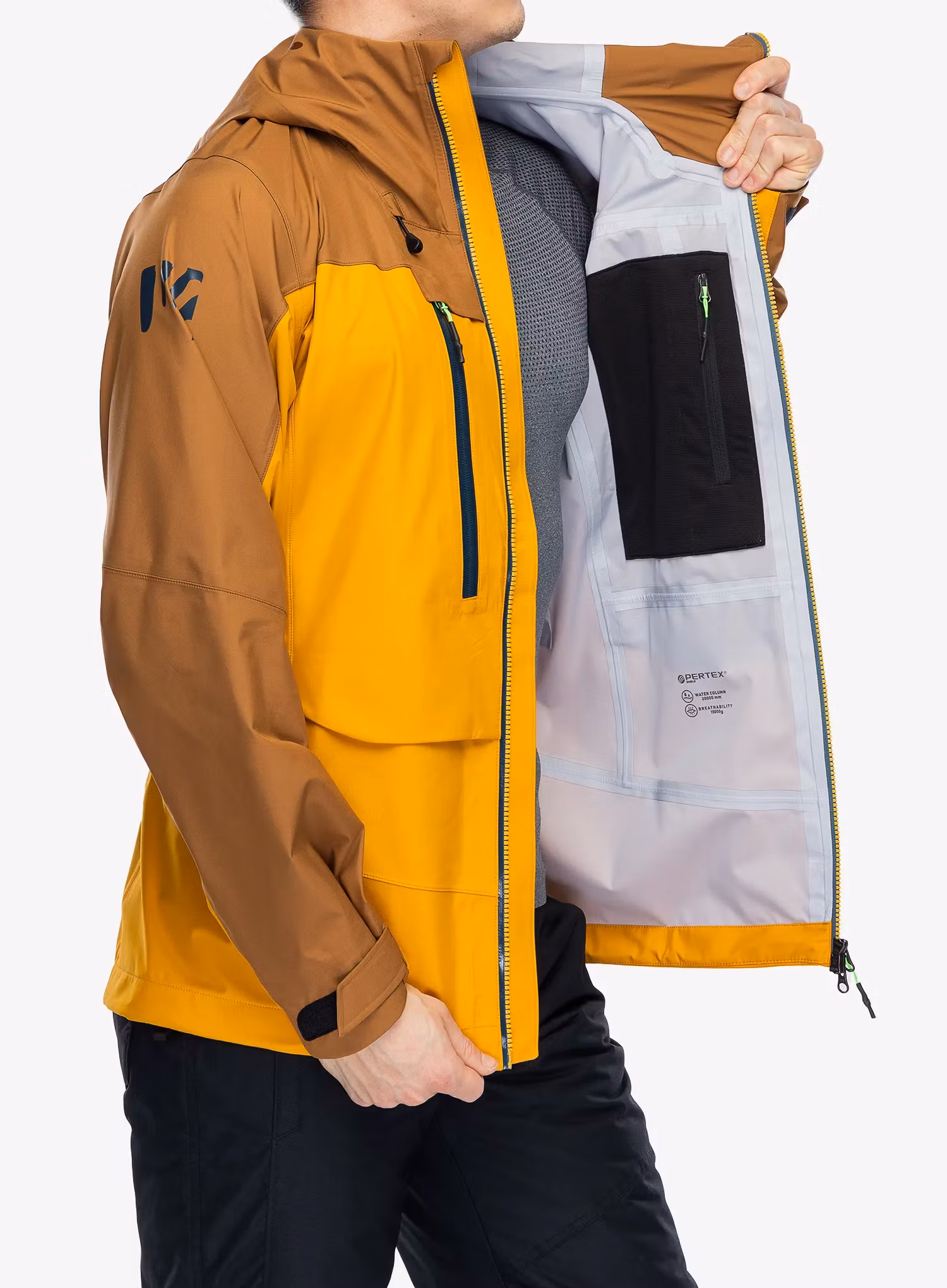 Bunda na hory Karpos Midi Shell Jacket - golden/nuthatch