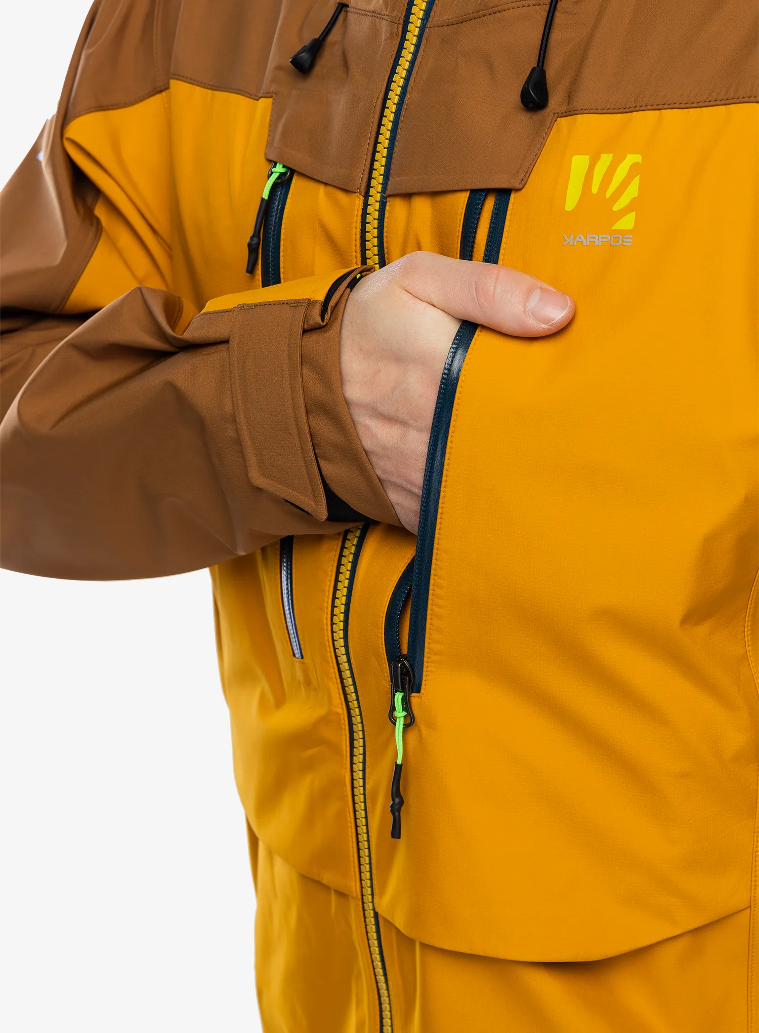 Bunda na hory Karpos Midi Shell Jacket - golden/nuthatch