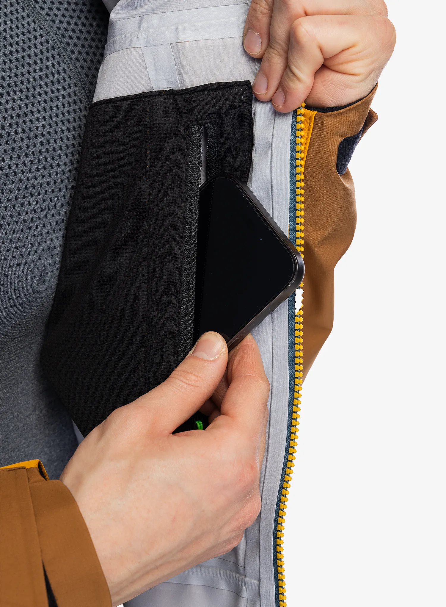 Bunda na hory Karpos Midi Shell Jacket - golden/nuthatch
