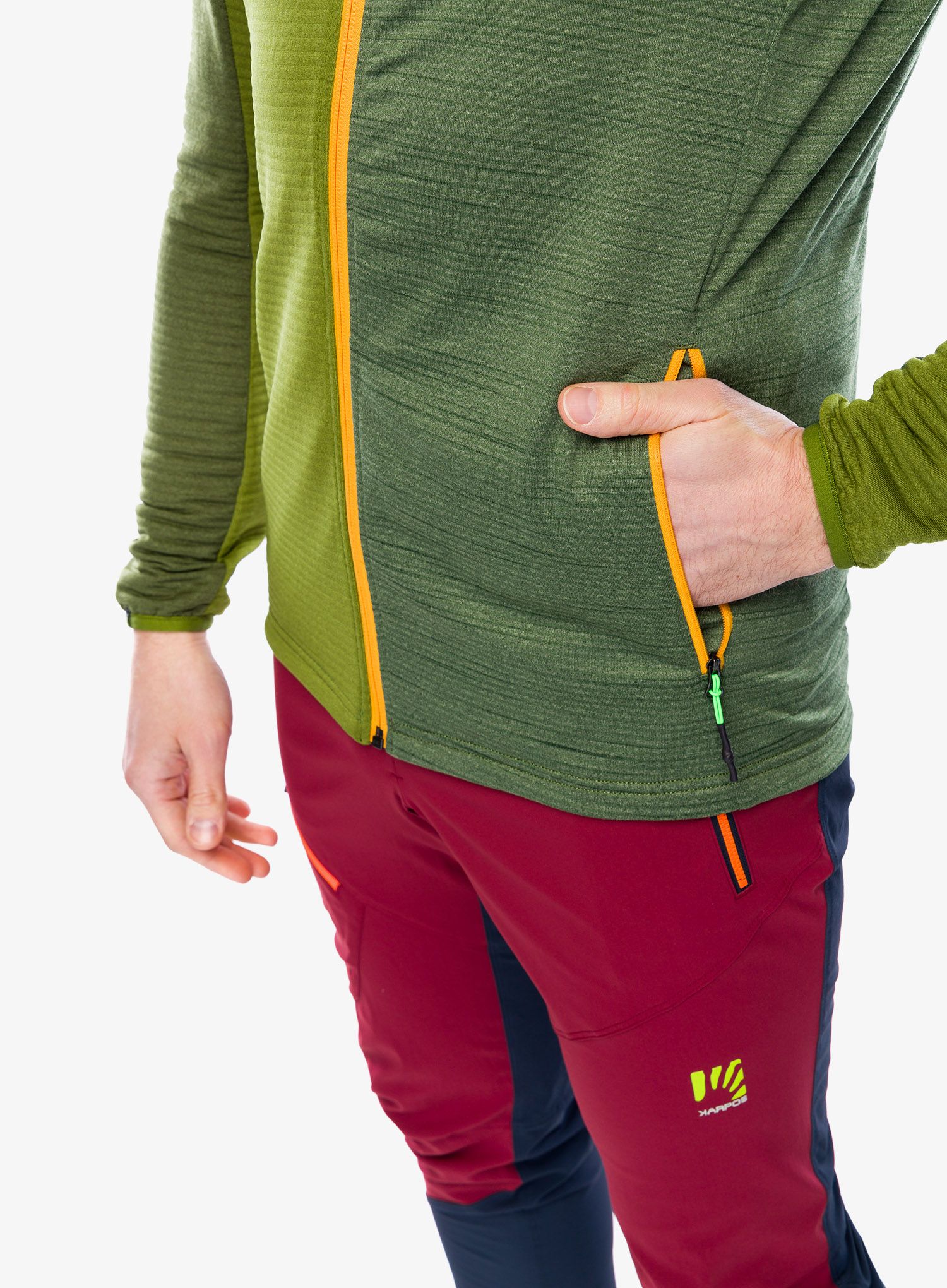 Fleece mikina Karpos Nuvolau Fleece - cedar green/rifle green