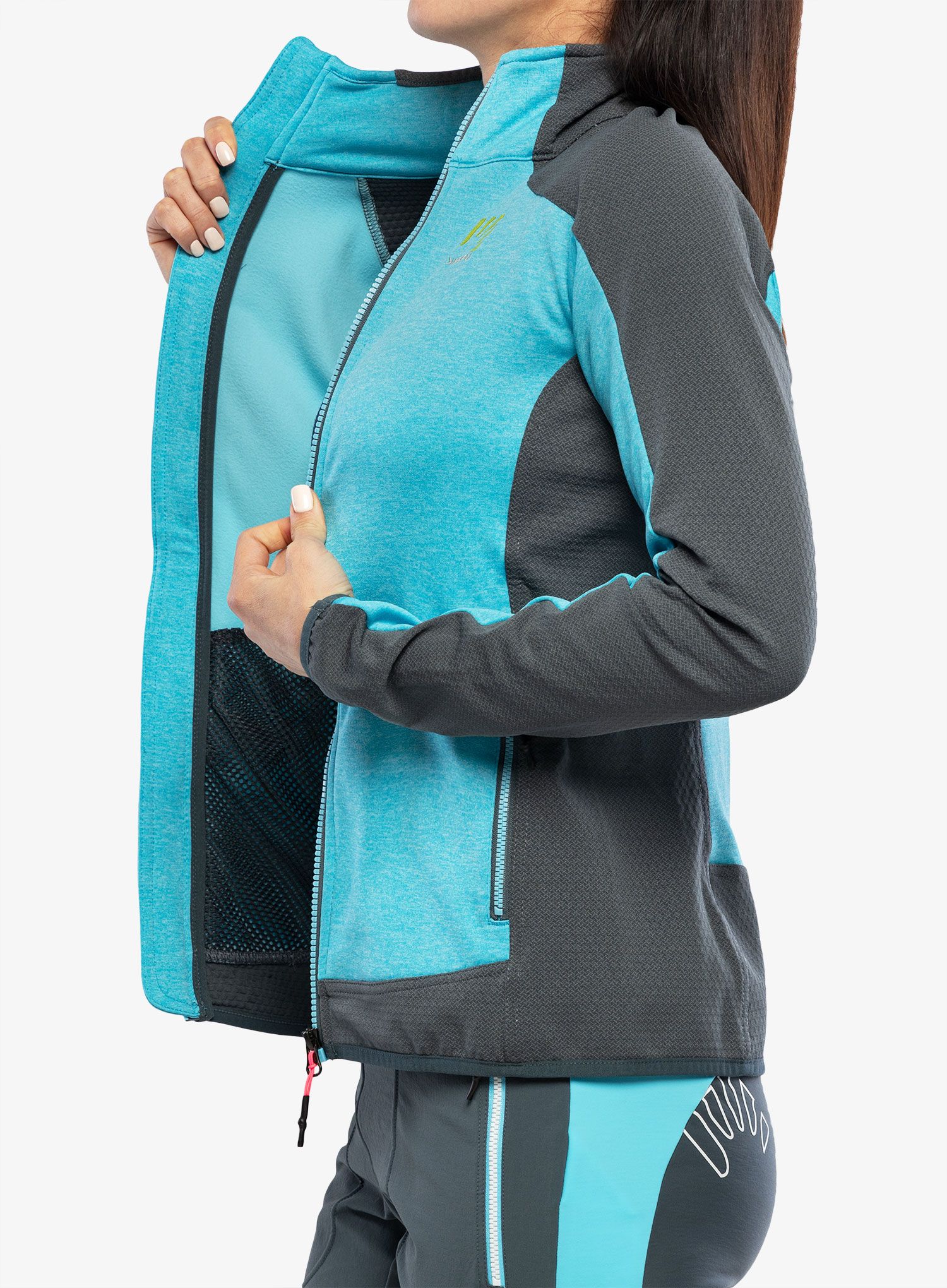 Dámská fleecová mikina Karpos Odle Fleece - blue atoll/dark slate