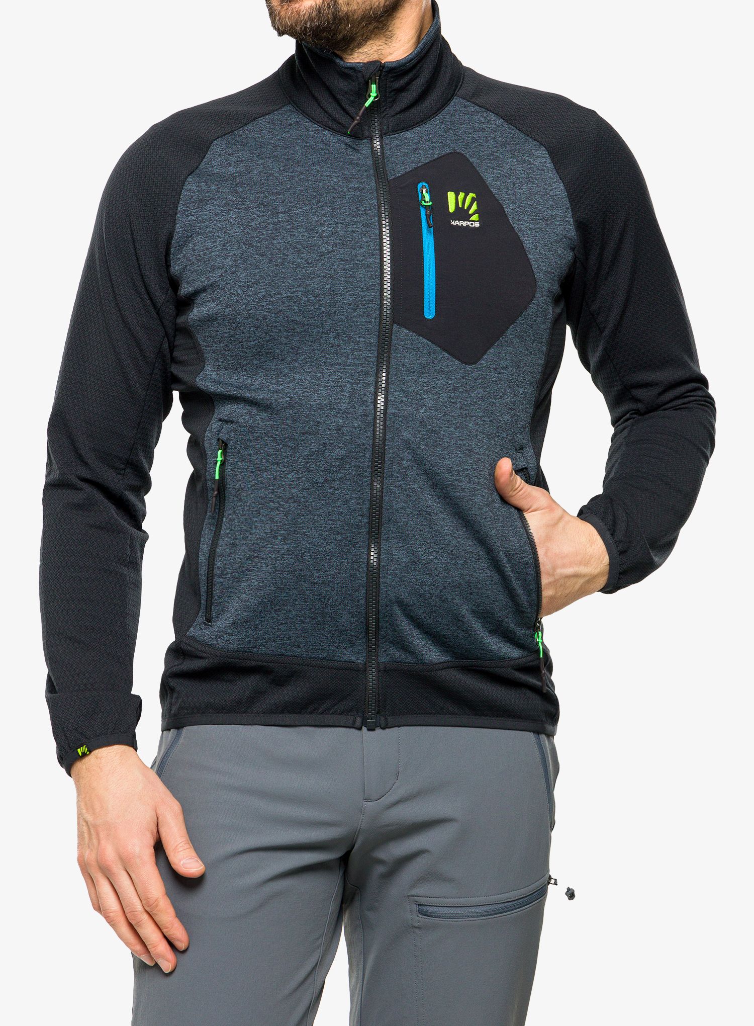 Mikina Karpos Odle Fleece - india ink/black
