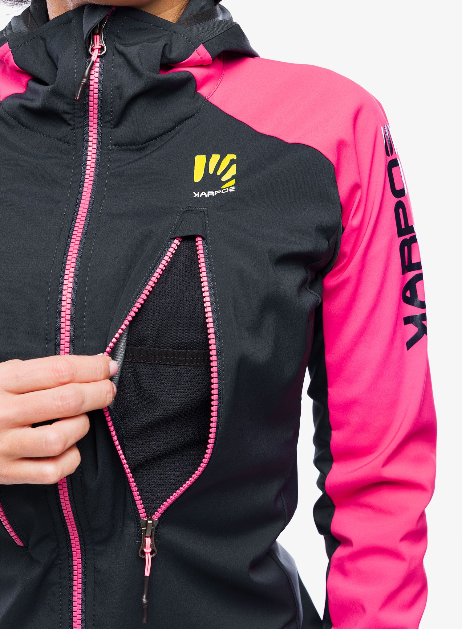Damska bunda na skialpy Karpos Piz Palu Jacket - vulcan/pink