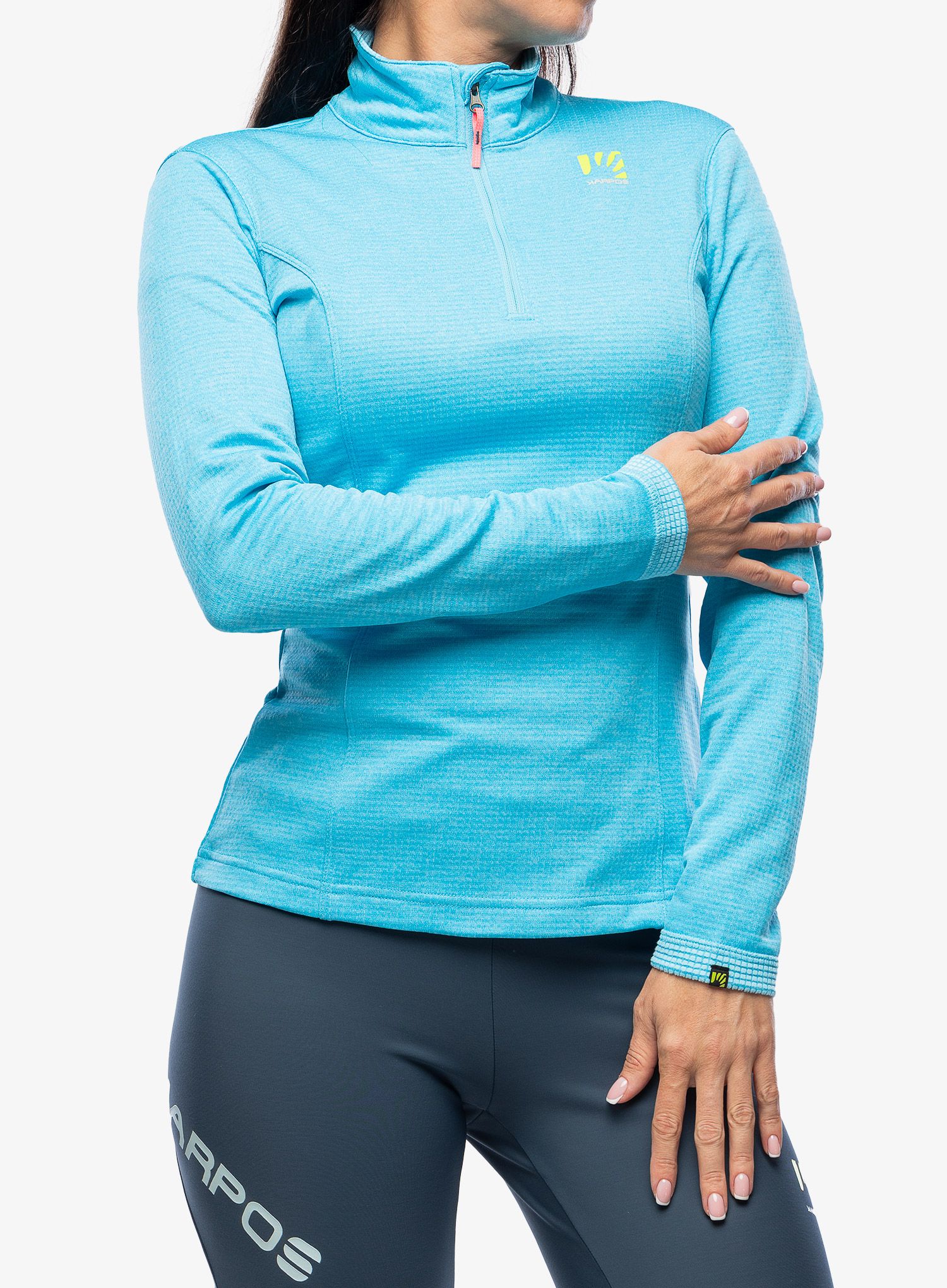 Dámská mikina bez kapuce Karpos Pizzocco Half Zip - blue atoll