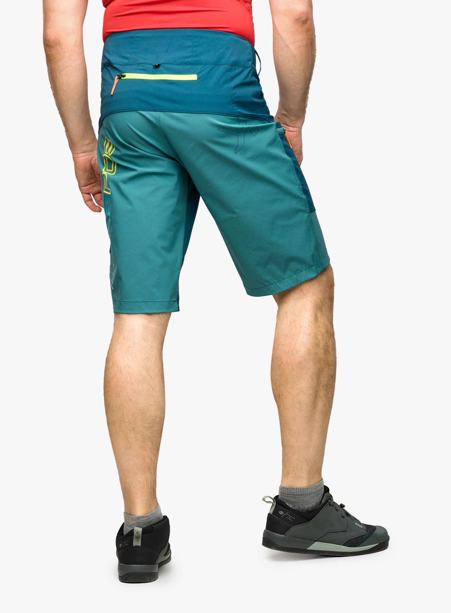 Cyklo kraťasy Karpos Rapid Baggy Short - refl.pond/hydro/yellow fluo