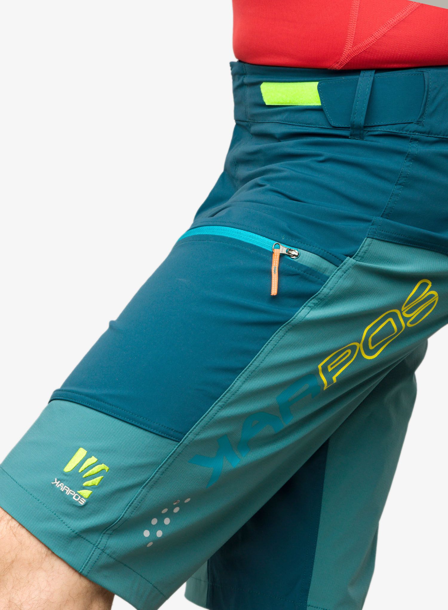Cyklo kraťasy Karpos Rapid Baggy Short - refl.pond/hydro/yellow fluo