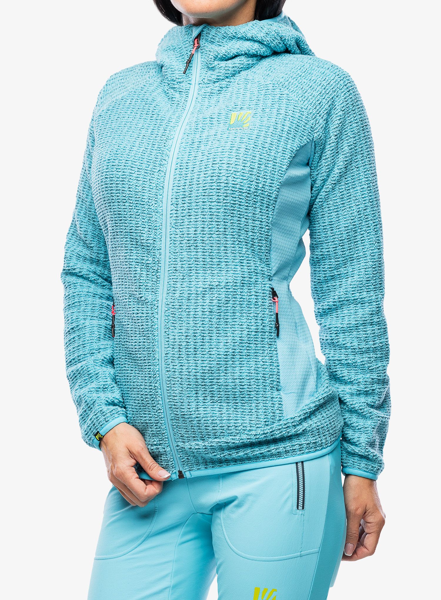 Fleece mikina dámská Karpos Rocchetta Hoodie Fleece - blue atoll