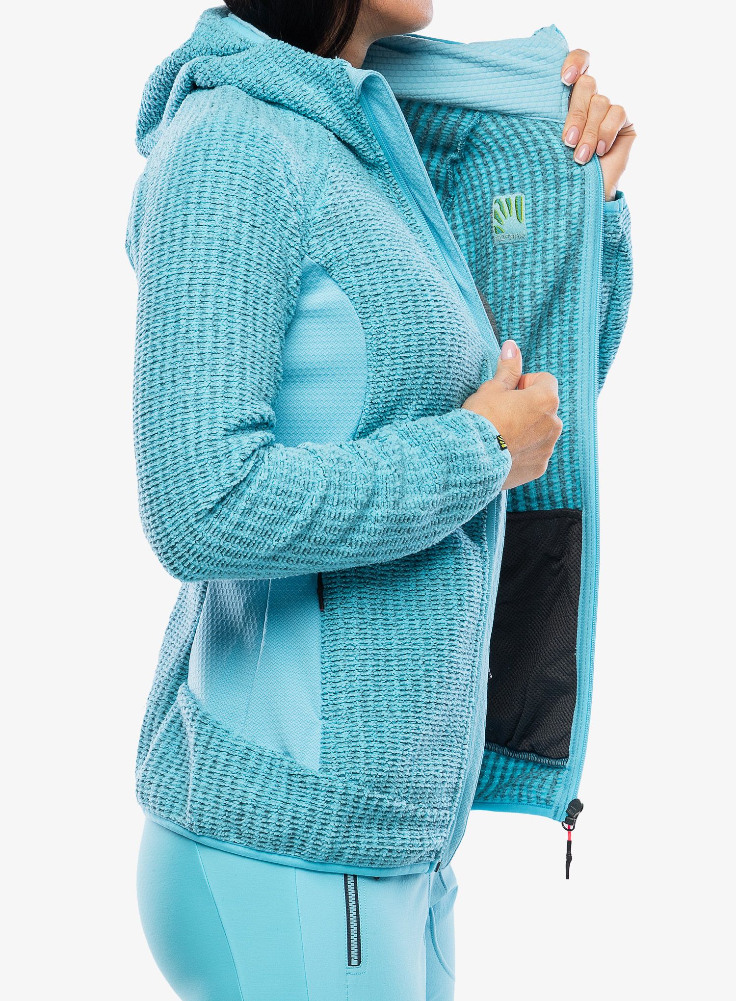Fleece mikina dámská Karpos Rocchetta Hoodie Fleece - blue atoll