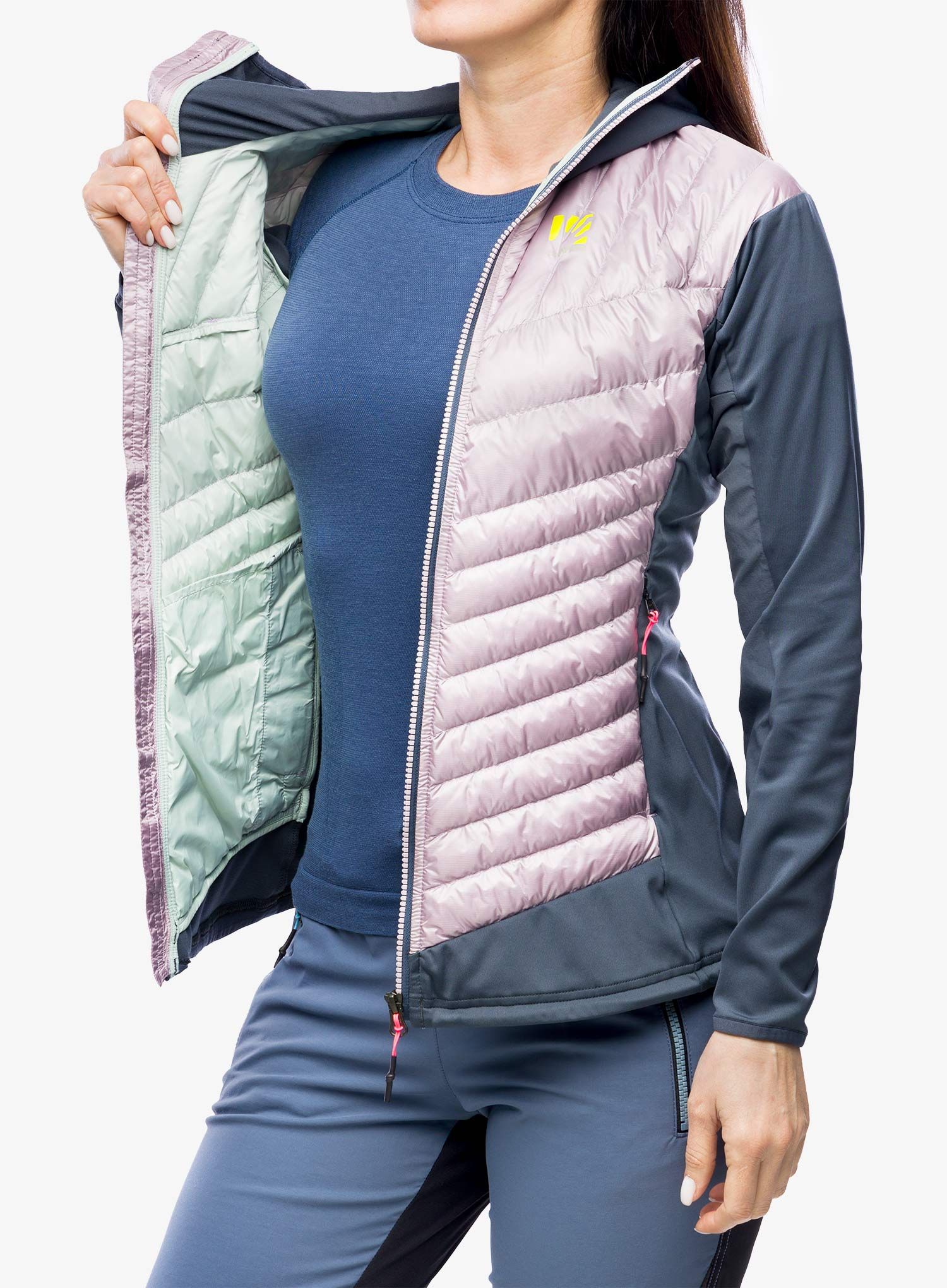 Hybridní bunda dámská Karpos Sass De Mura Jacket - nirvana/ombre blue