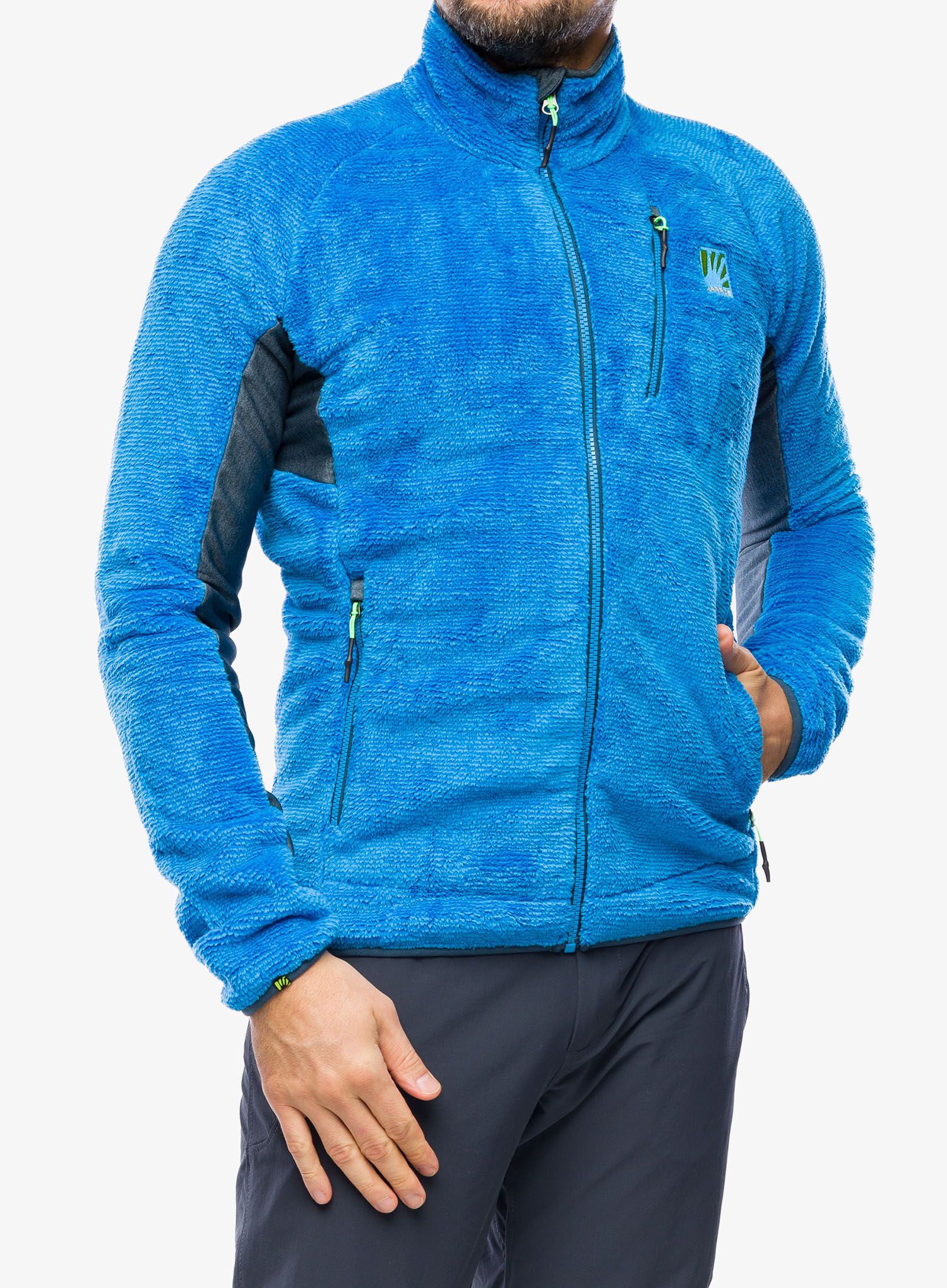 Fleece mikina Karpos Vertice Fleece - diva blue