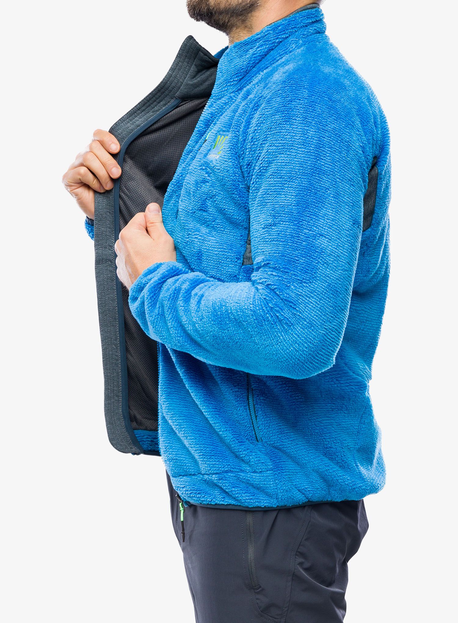 Fleece mikina Karpos Vertice Fleece - diva blue