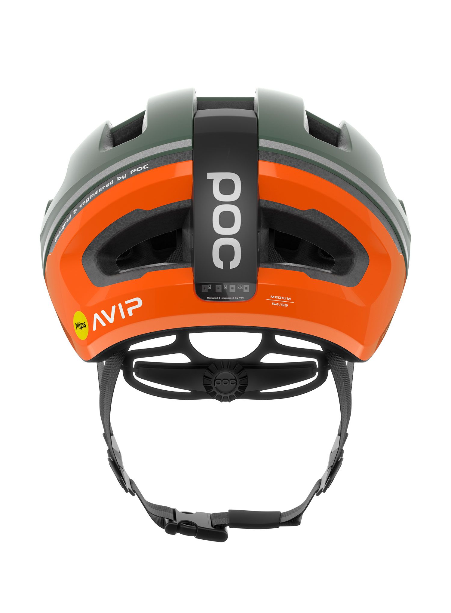Helma na kolo POC Omne Beacon Mips - fluo orange/epidote green matt