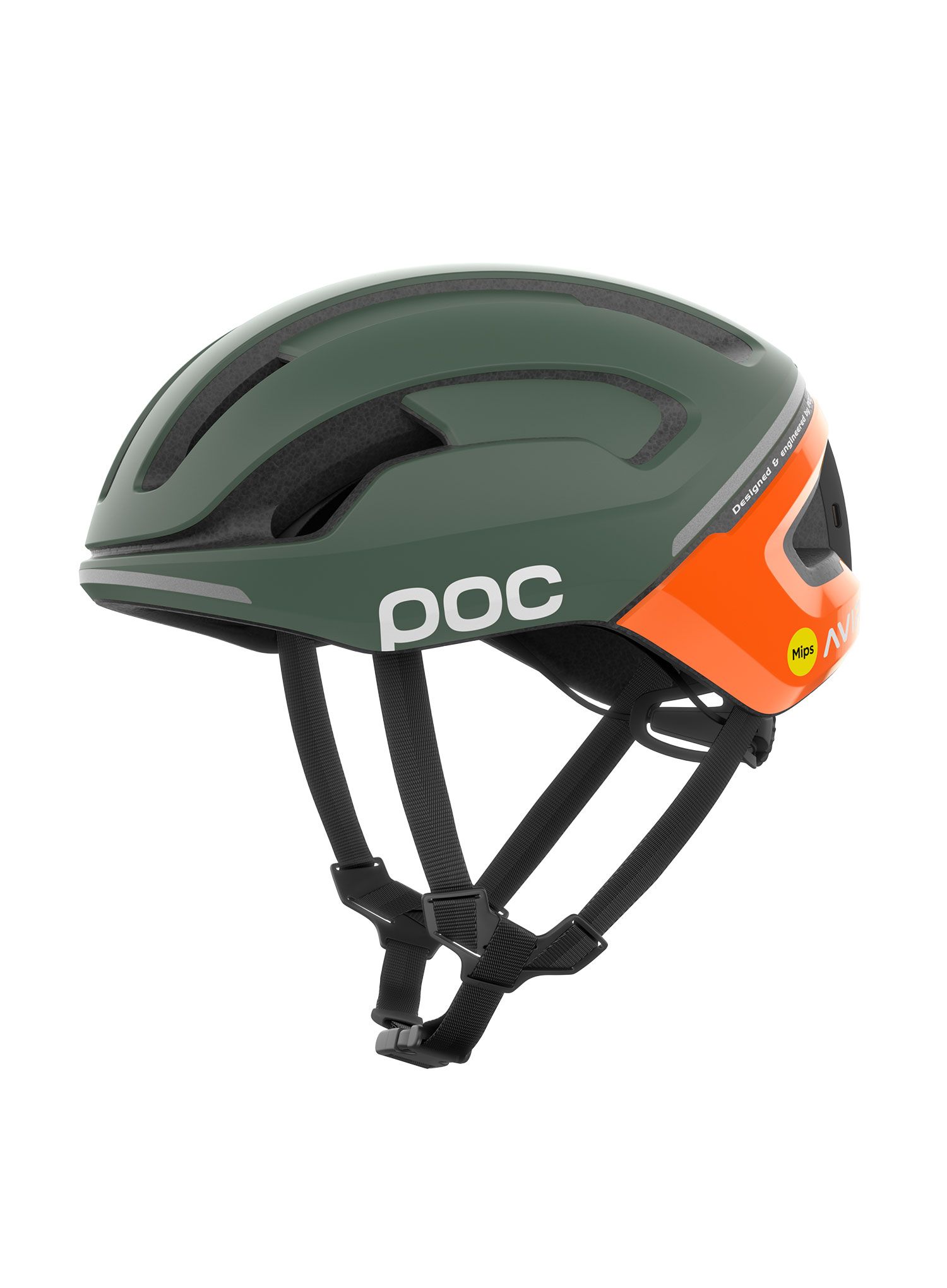Helma na kolo POC Omne Beacon Mips - fluo orange/epidote green matt