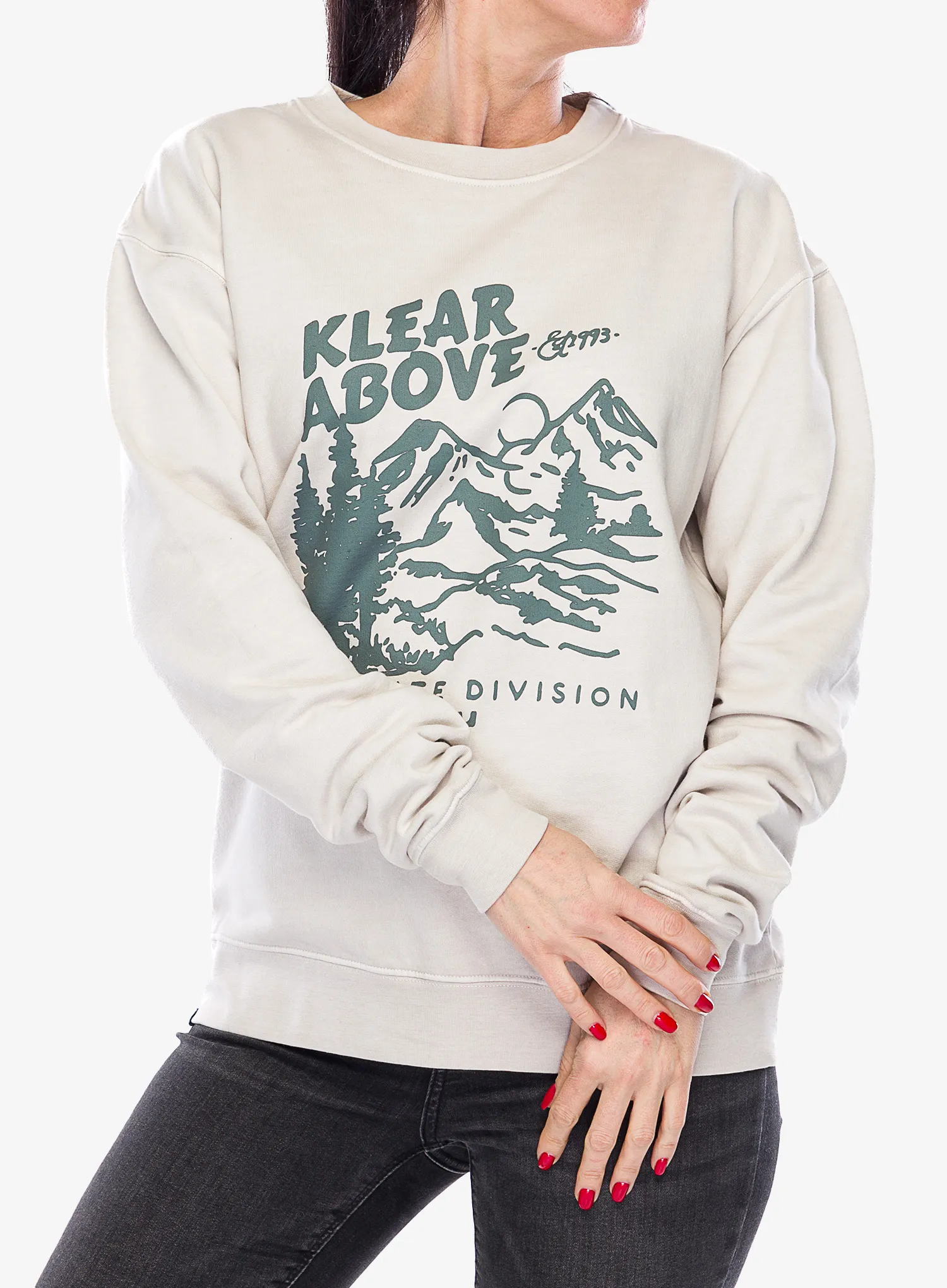 Mikina bez kapuce Kavu Core Crew - oatmeal