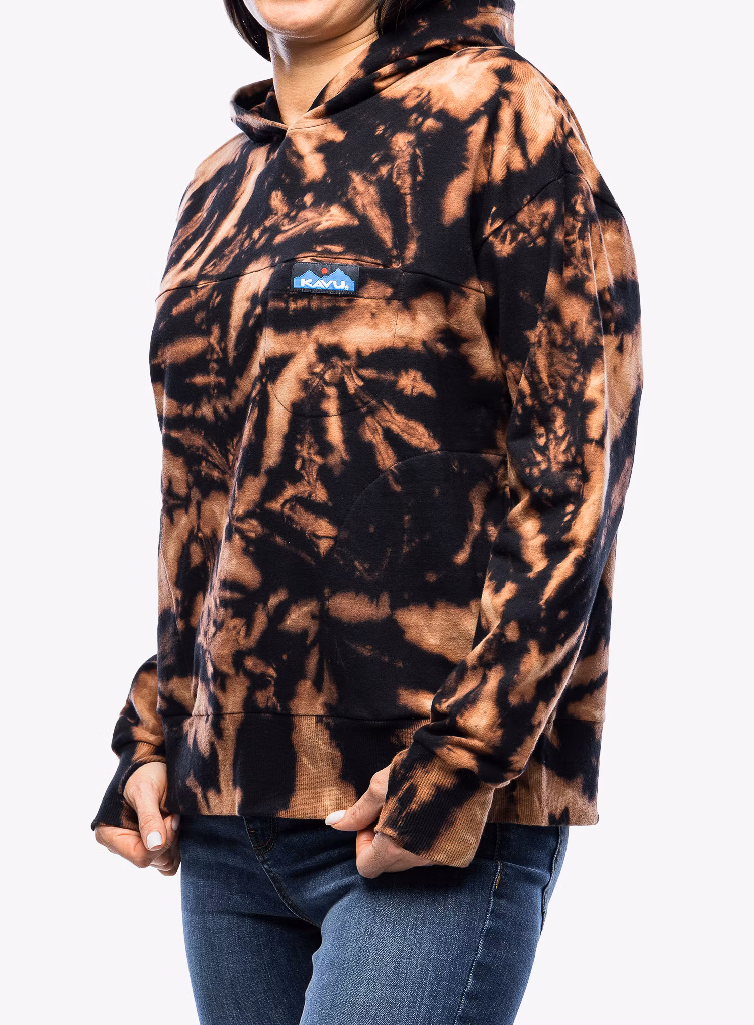 Dámská mikina s kapucí Kavu En Route - range tie dye