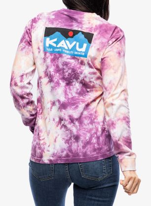 Dámské tričko s dlouhým rukávem Kavu Forever Kavu LS - pink blaze tie dye