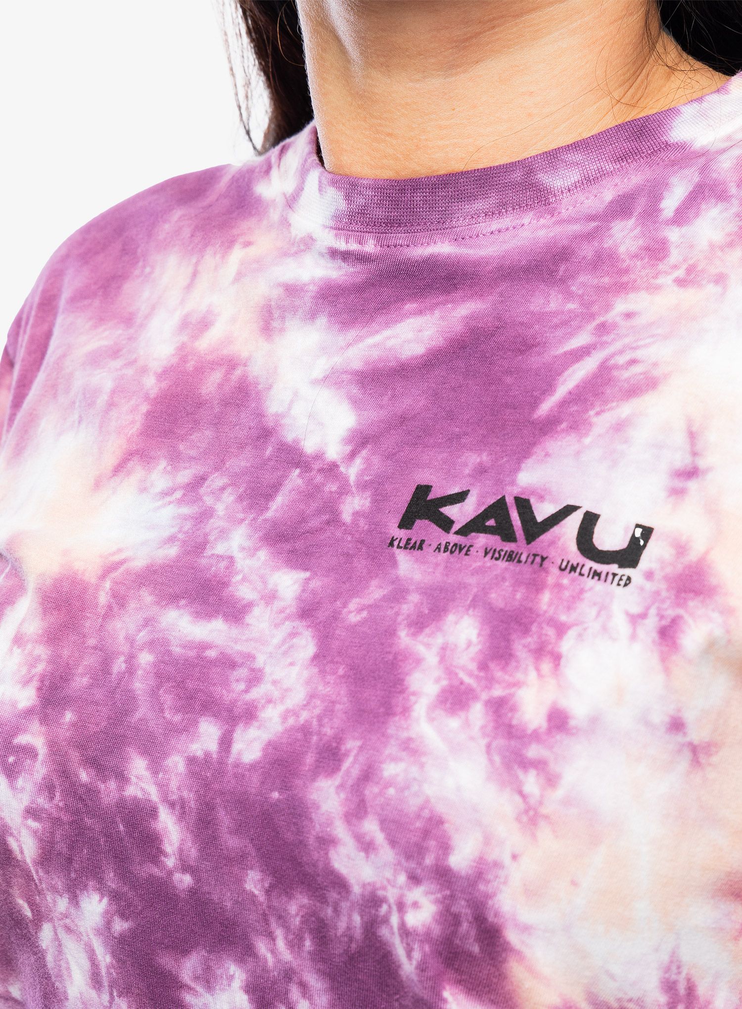 Dámské tričko s dlouhým rukávem Kavu Forever Kavu LS - pink blaze tie dye