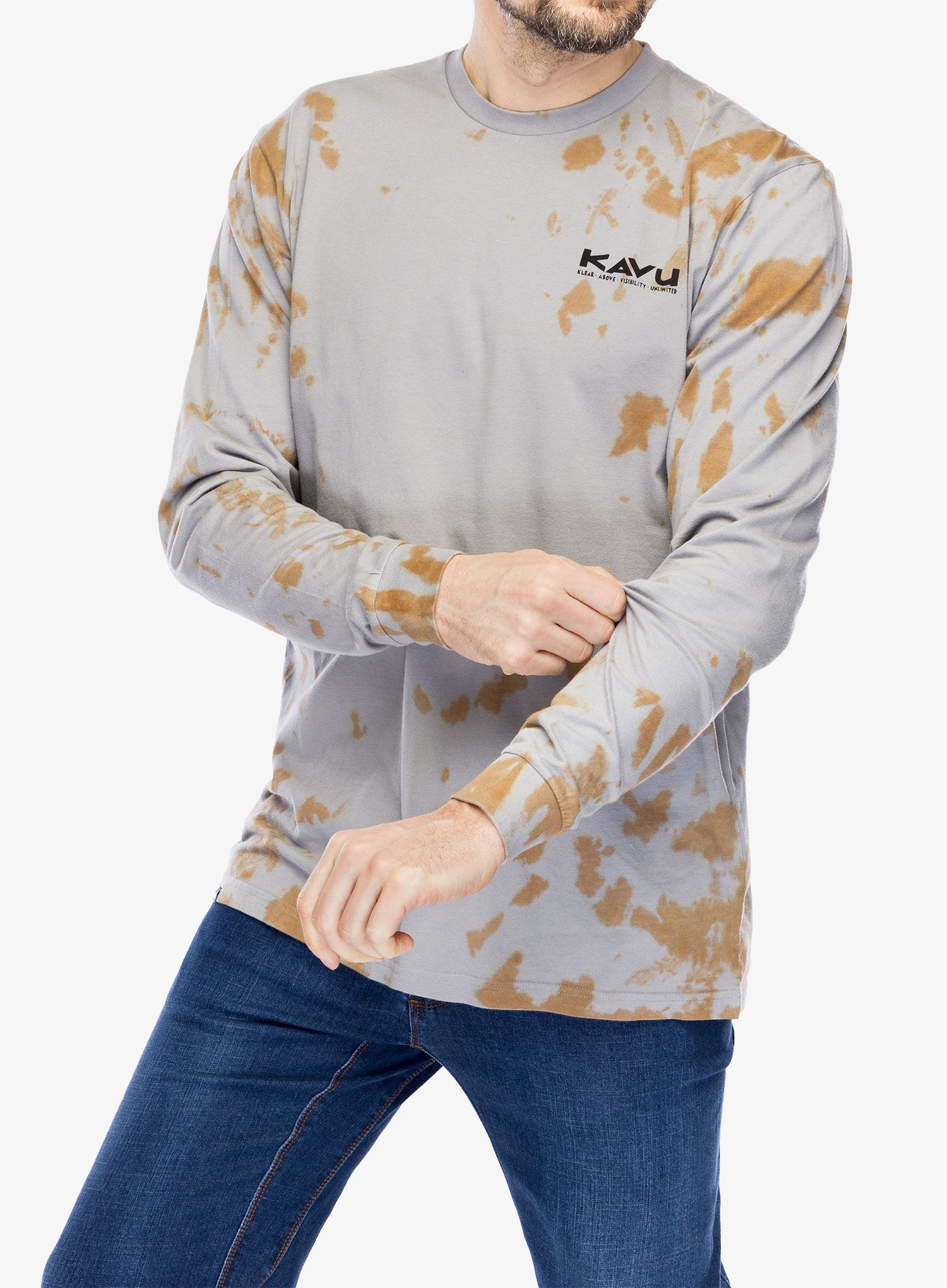 Tričko s dlouhým rukávem Kavu LS Etch Art - moonstone tie dye