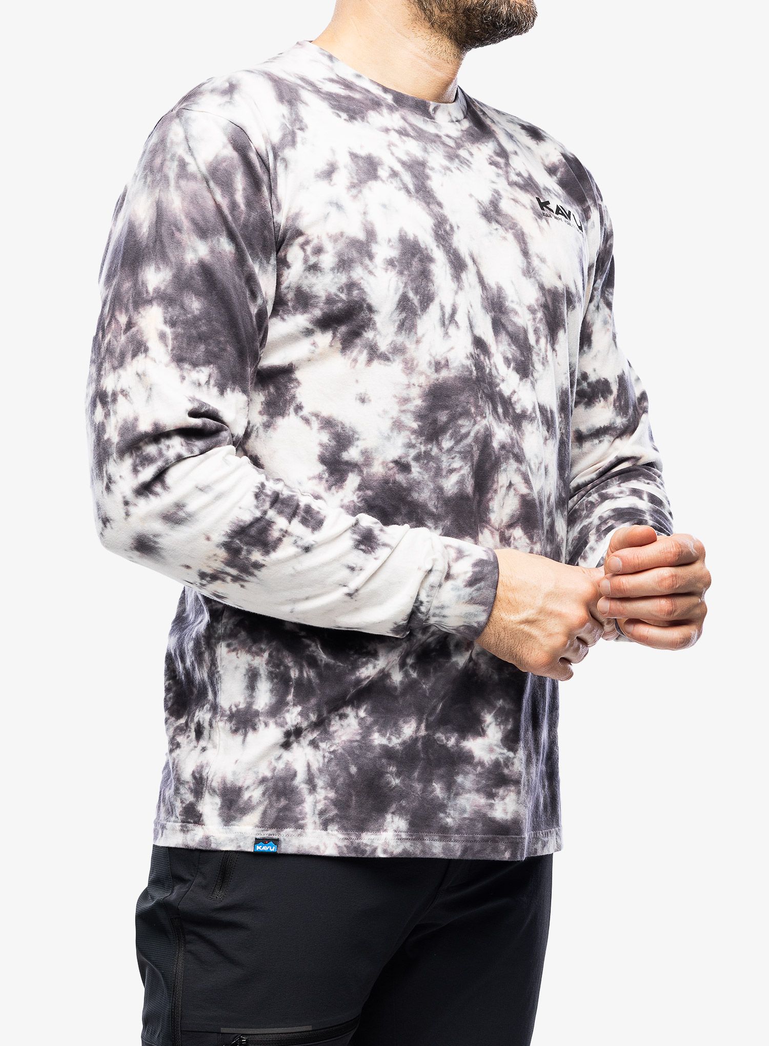 Tričko s dlouhým rukávem Kavu LS Etch Art - obsidian tie dye