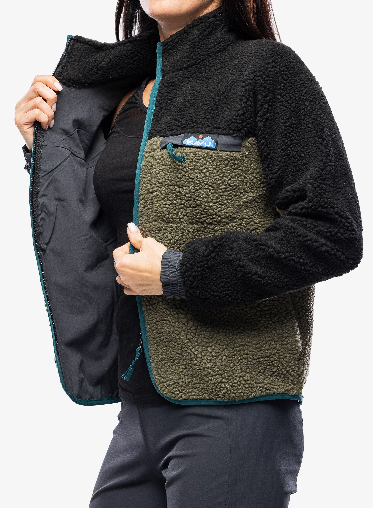 Dámská mikina na zip Kavu Pinesdale - shadow pine