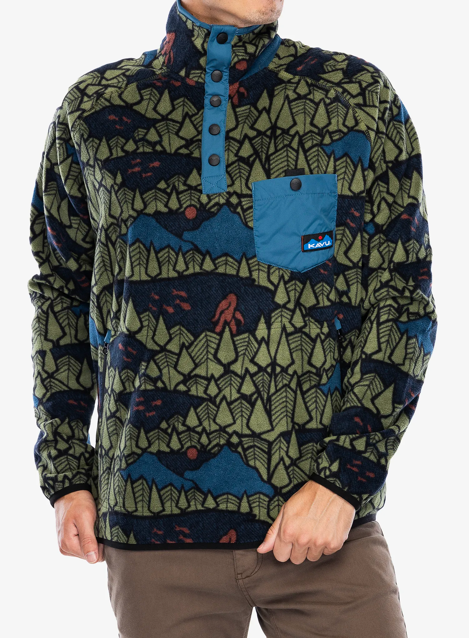 Fleece mikina Kavu Teannaway - sasquatch twilight