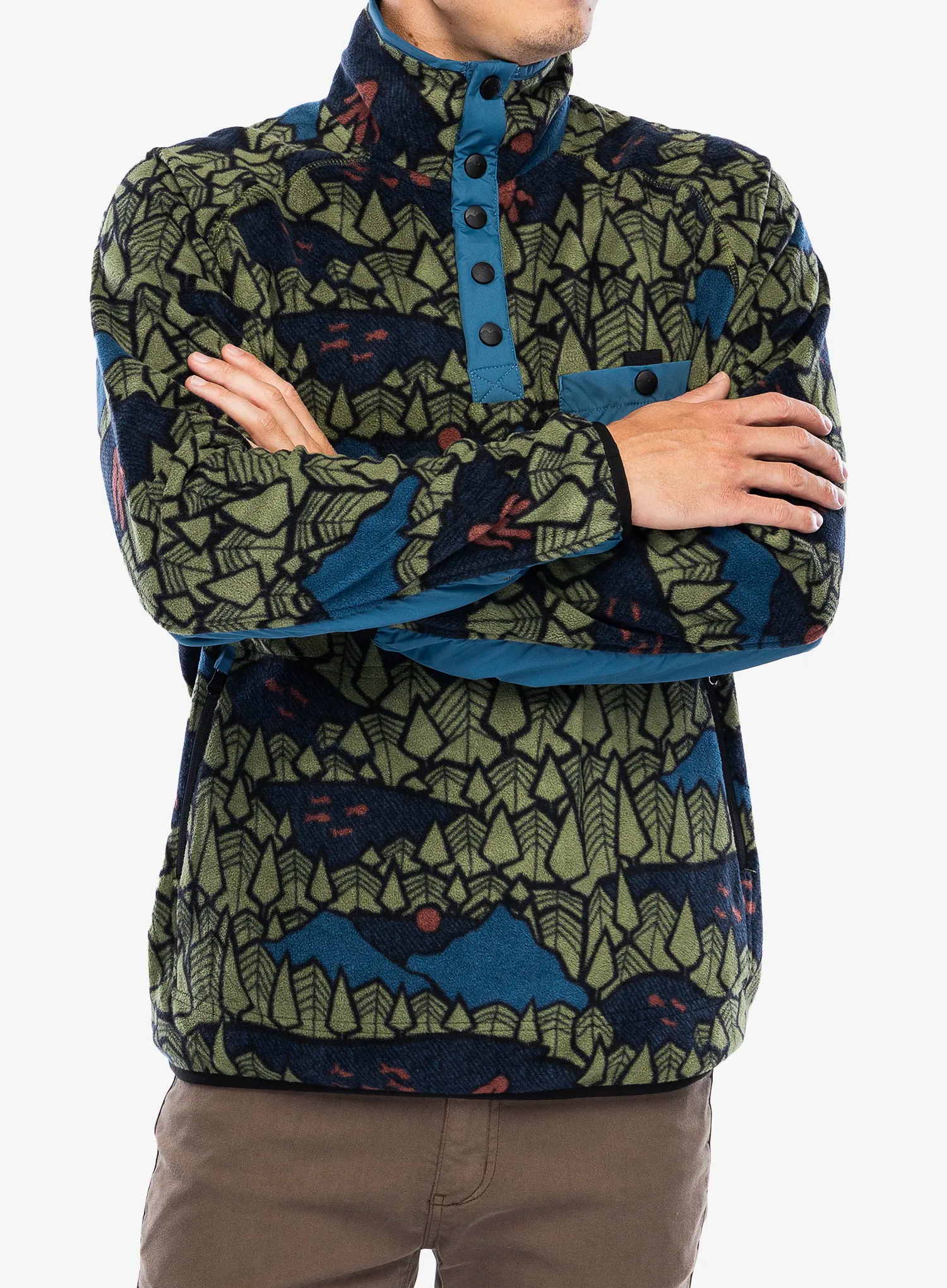 Fleece mikina Kavu Teannaway - sasquatch twilight