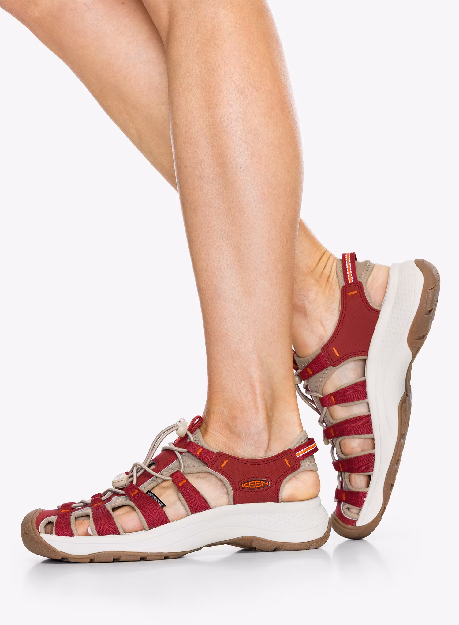 Dámské trekové sandály Keen Astoria West Sandal - merlot/scarlet ibis