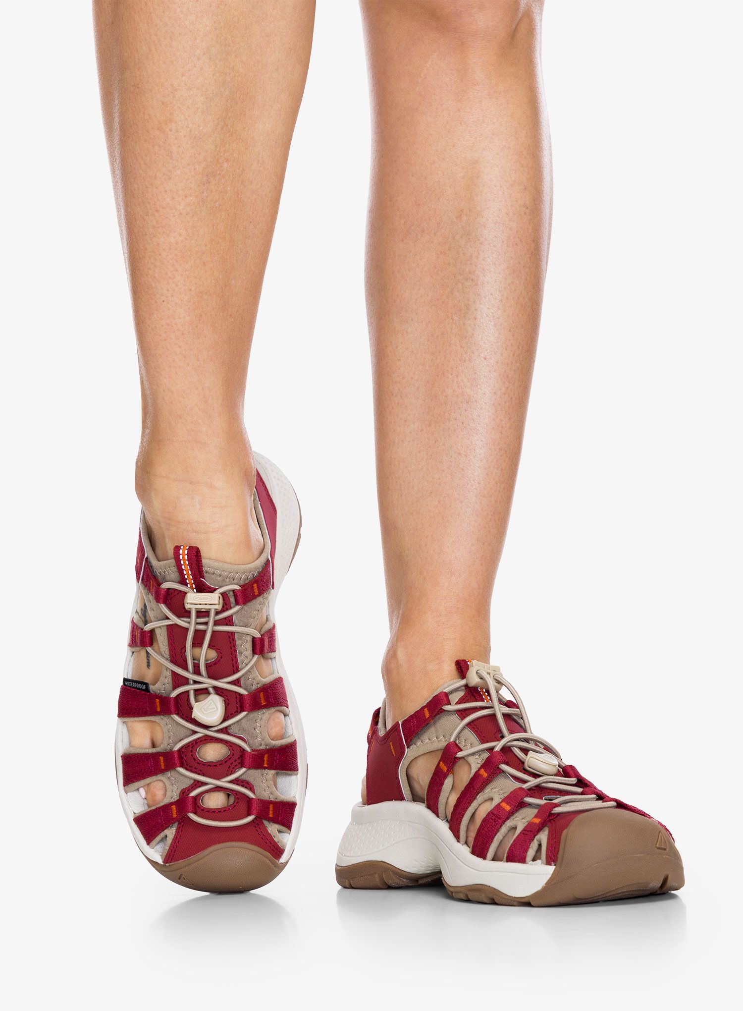 Dámské trekové sandály Keen Astoria West Sandal - merlot/scarlet ibis