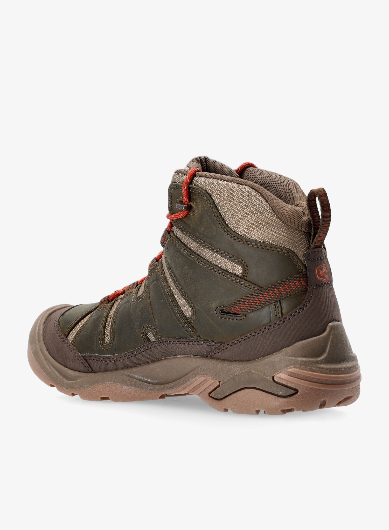 Turistické boty Keen Circadia Mid WP- dark olive/potters clay