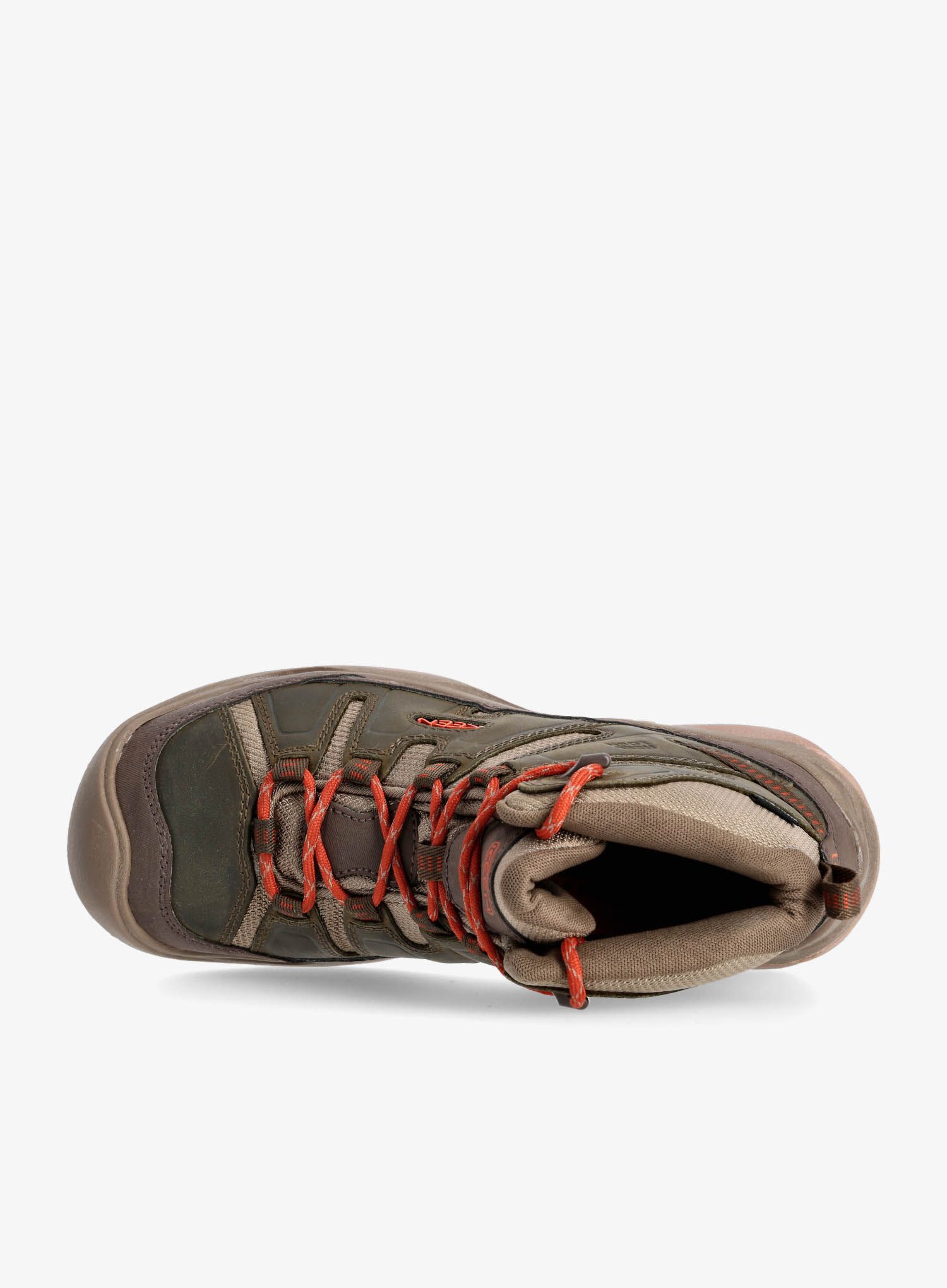 Turistické boty Keen Circadia Mid WP- dark olive/potters clay
