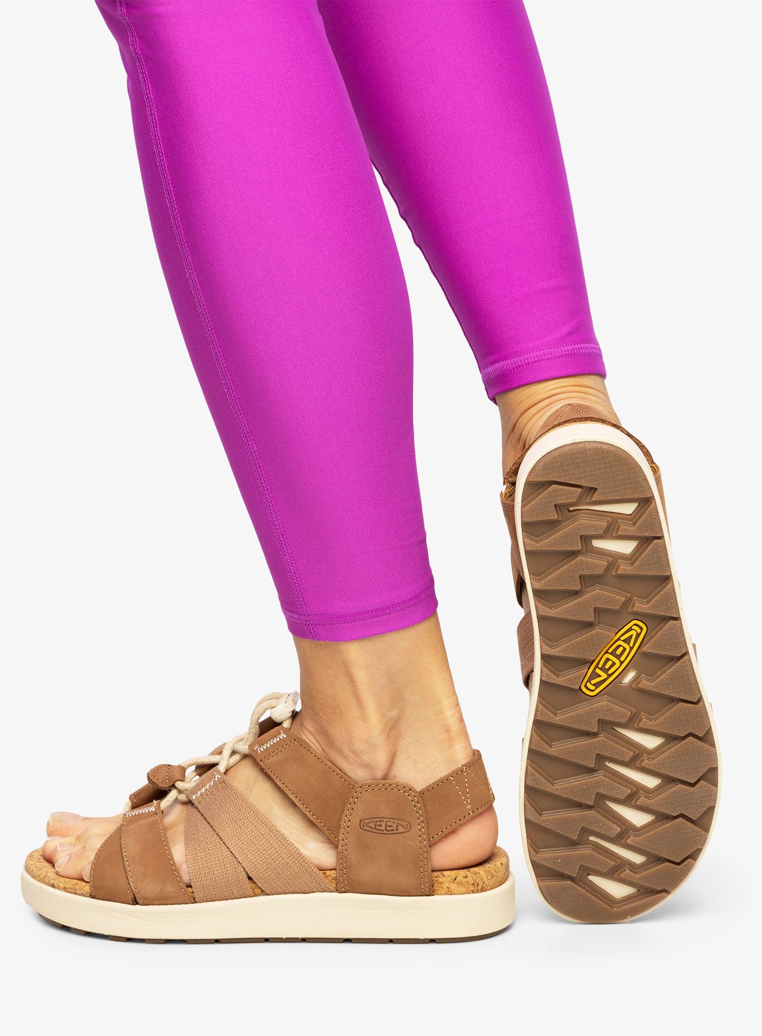 Dámské sandály Keen Elle Mixed Strap - toasted coconut/birch