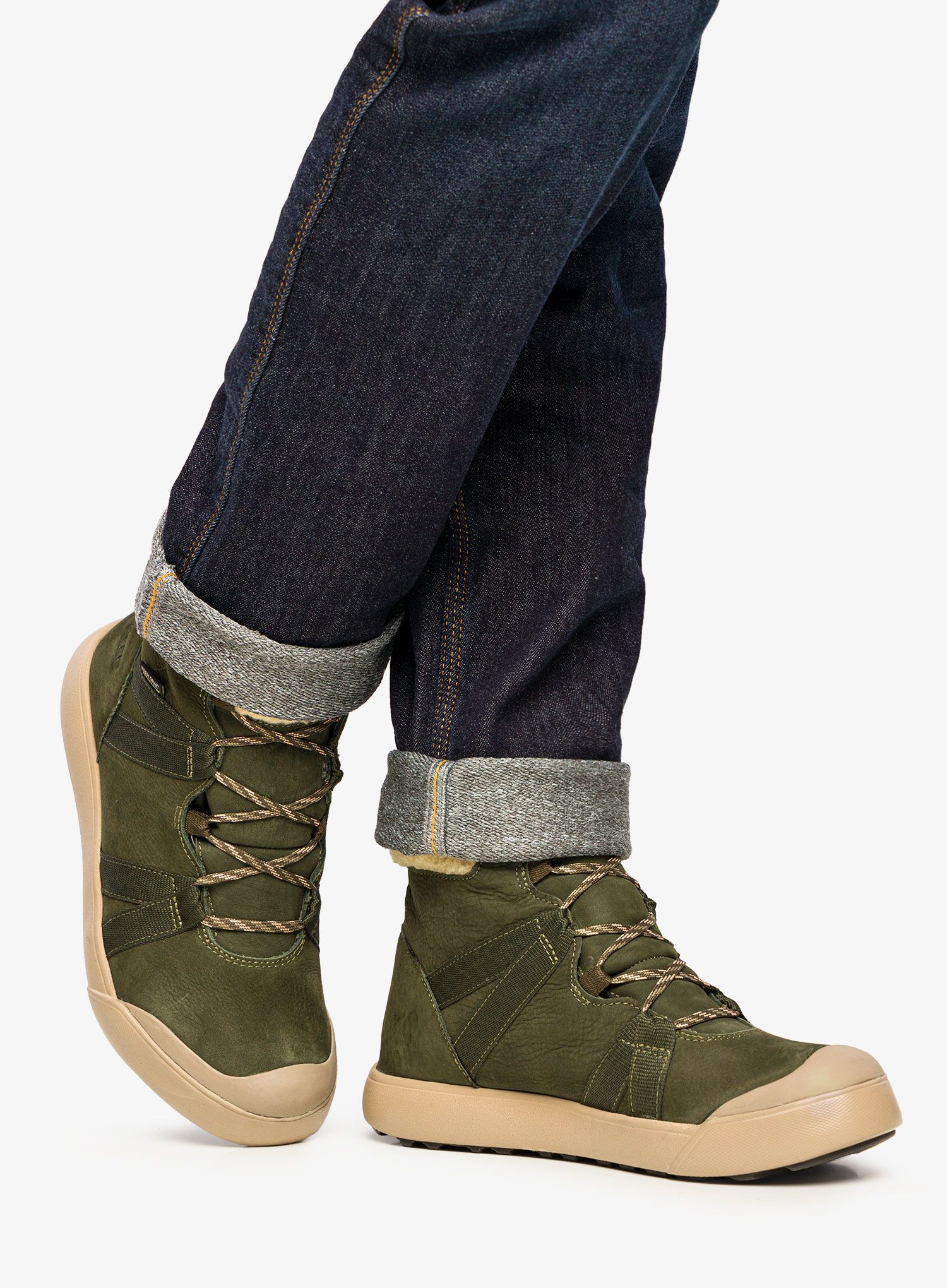 Zimní boty dámské Keen Elle Winter Boot WP- forest night/pink sand