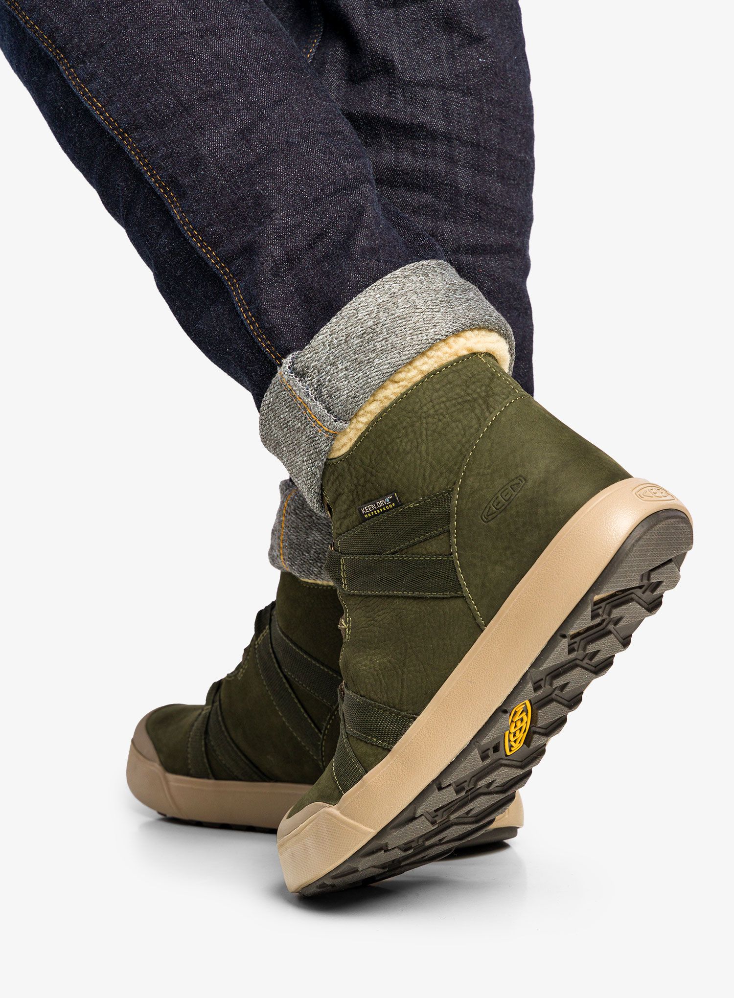 Zimní boty dámské Keen Elle Winter Boot WP- forest night/pink sand