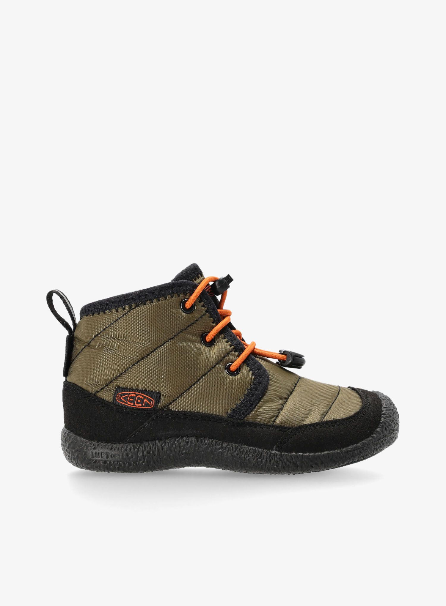 Dětské boty Keen Howser II Chukka WP Kids - dark olive/gold flame