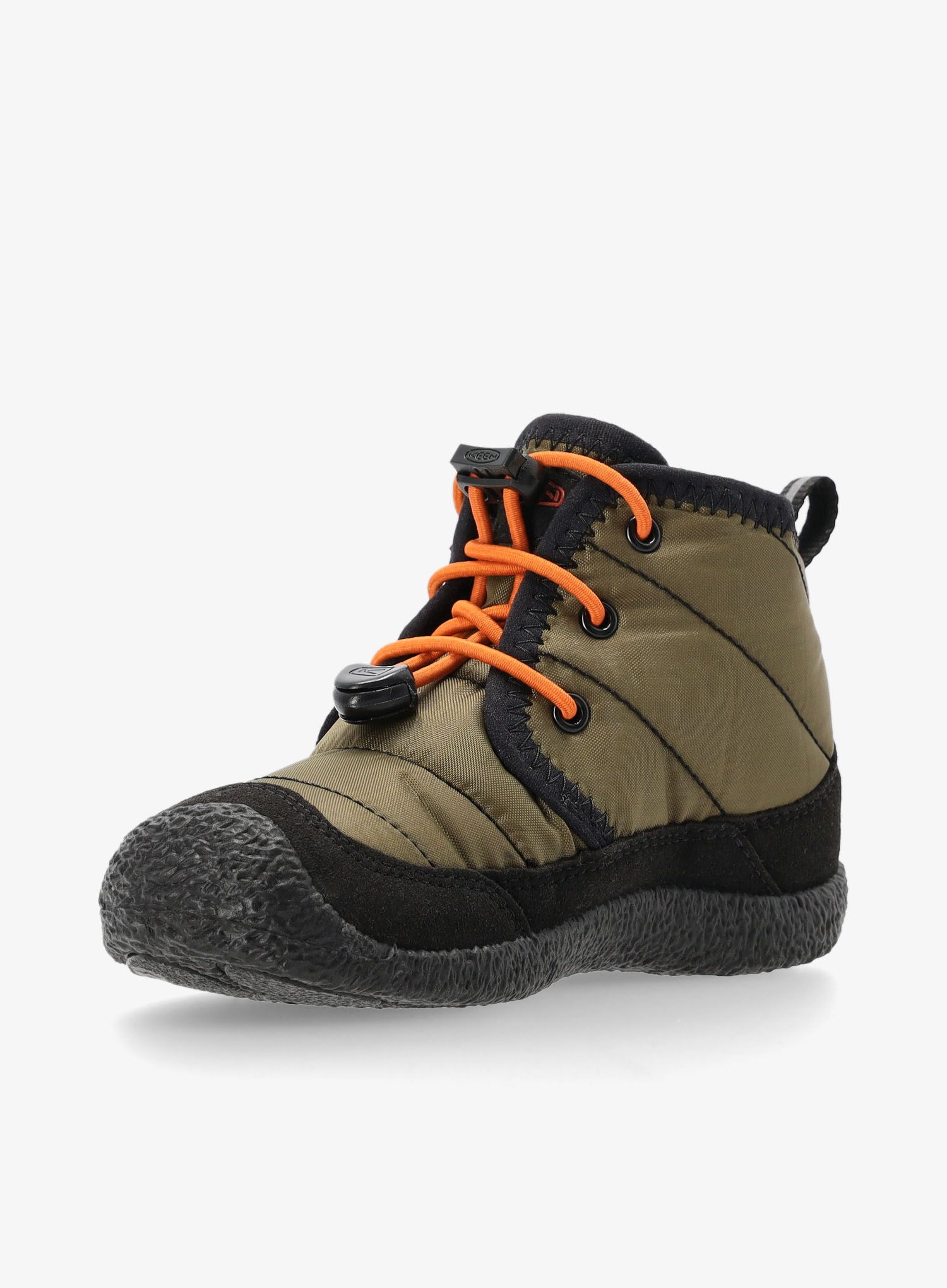 Dětské boty Keen Howser II Chukka WP Kids - dark olive/gold flame