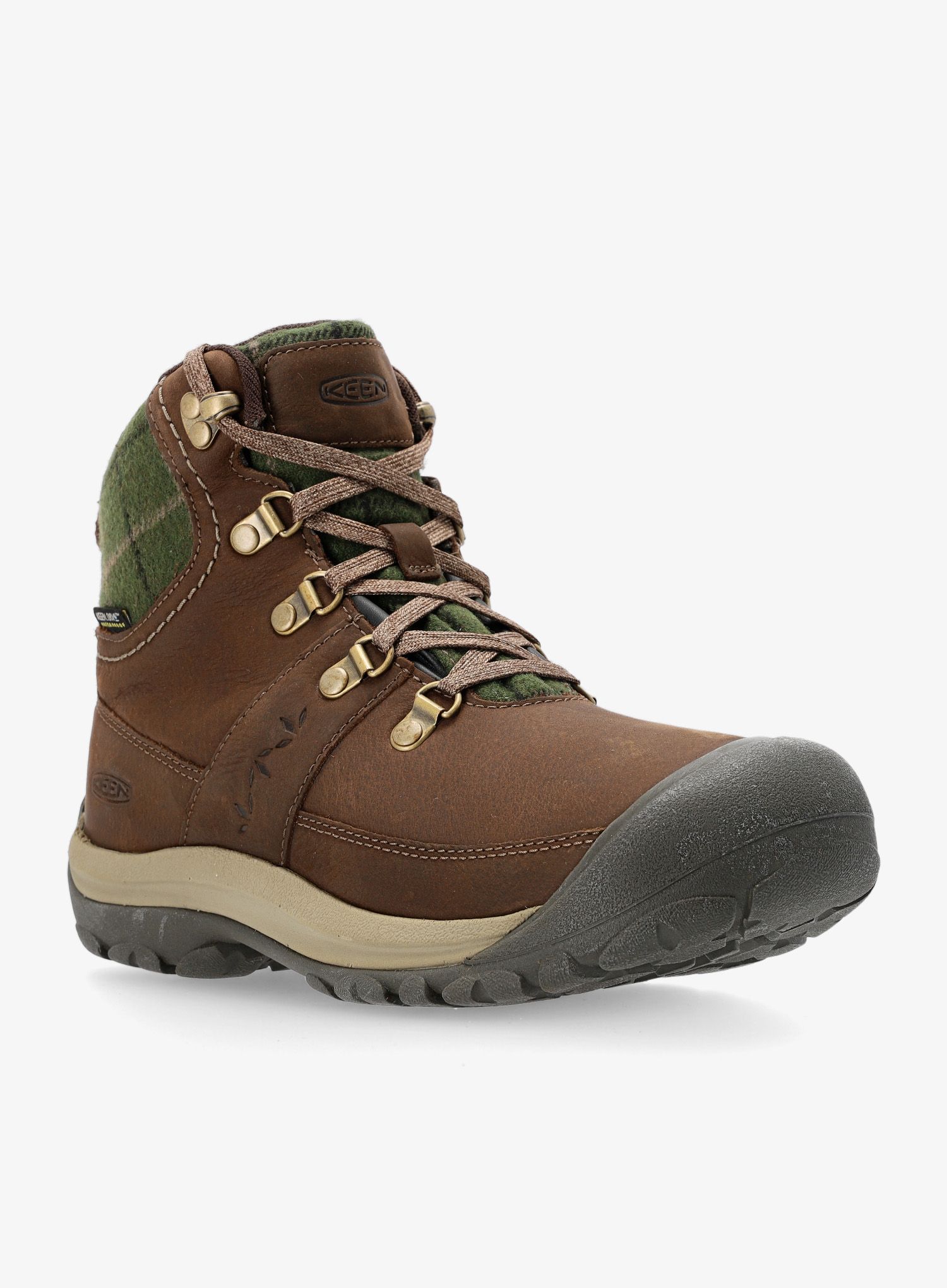 Turistické boty dámské Keen Kaci III Winter Mid WP - dark earth/green plaid