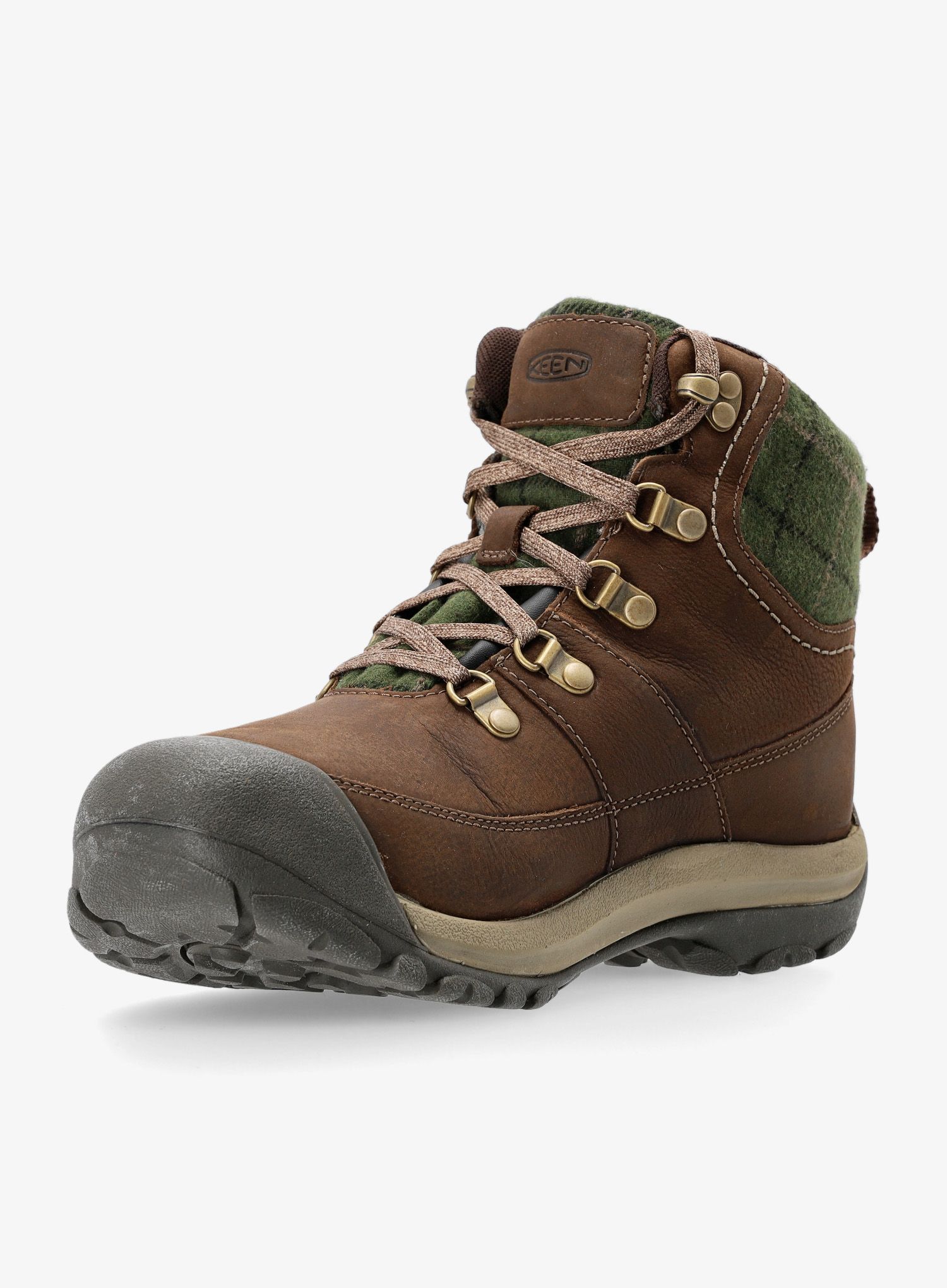 Turistické boty dámské Keen Kaci III Winter Mid WP - dark earth/green plaid