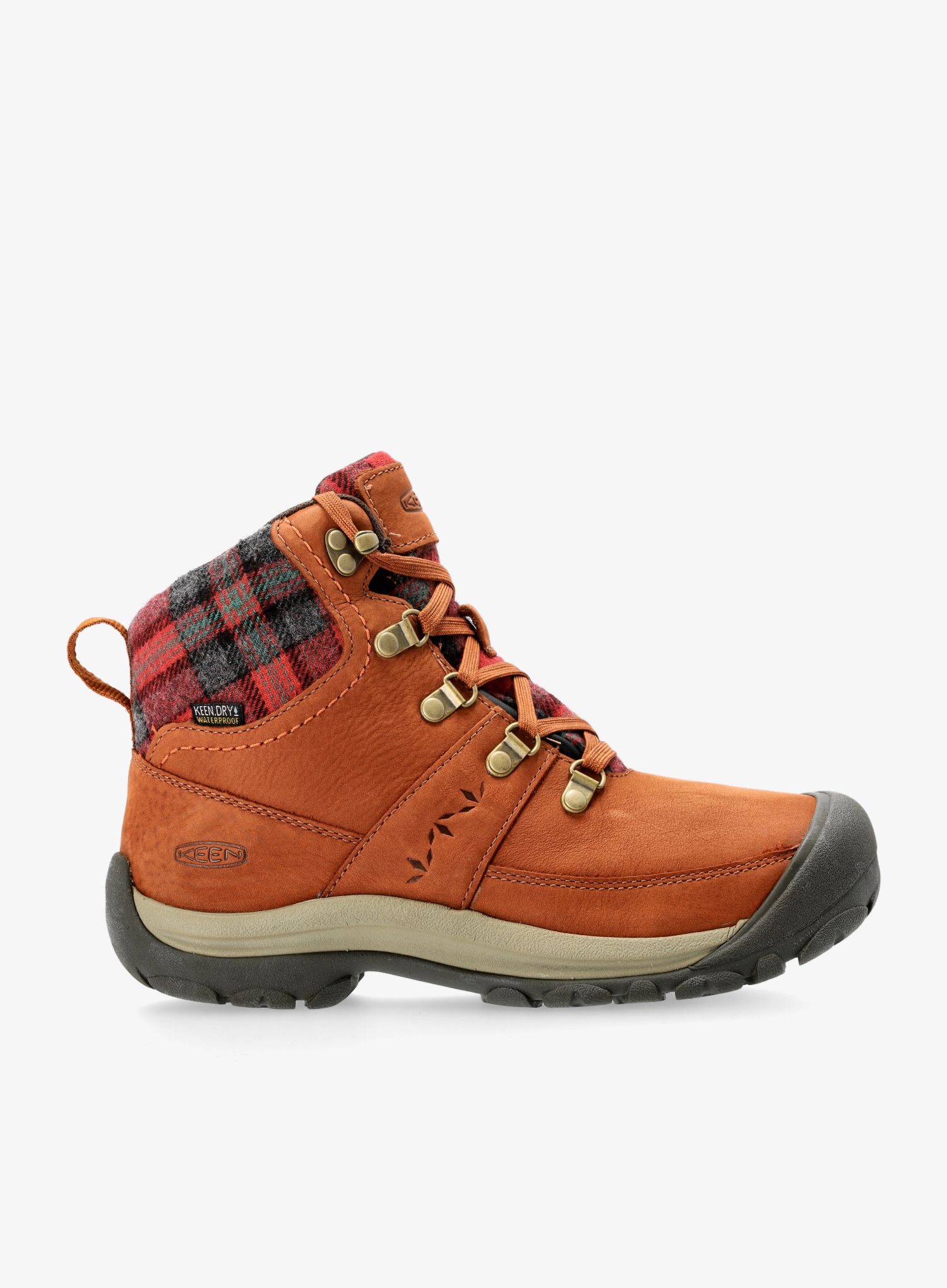 Turistické boty dámské Keen Kaci III Winter Mid WP- tortoise shell/red plaid