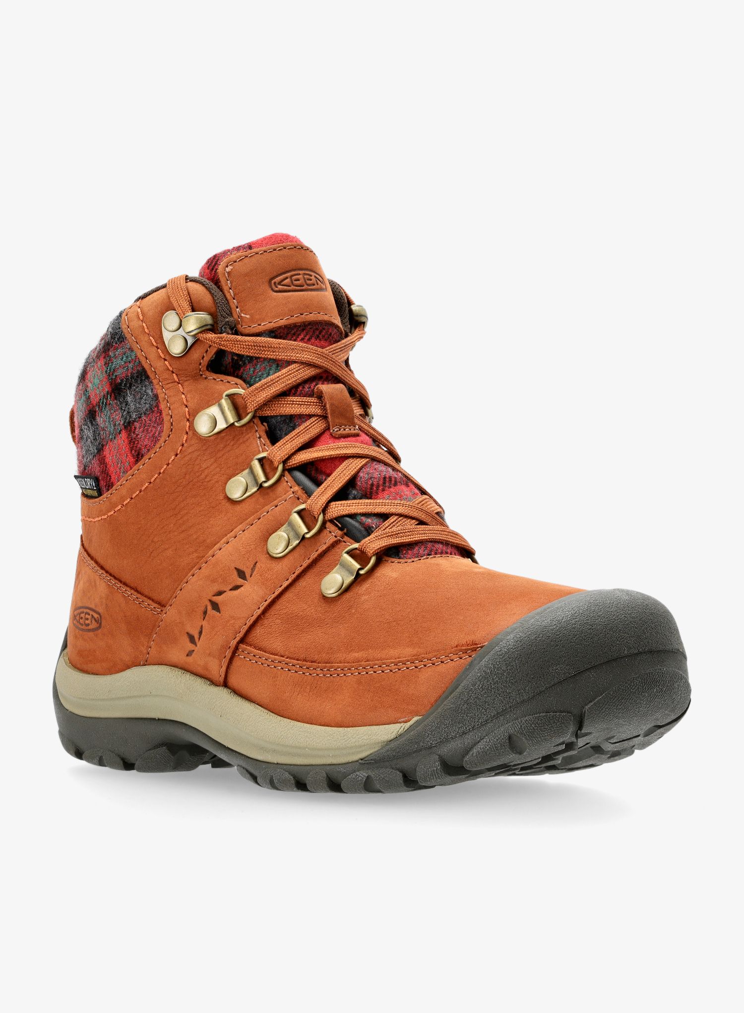 Turistické boty dámské Keen Kaci III Winter Mid WP- tortoise shell/red plaid