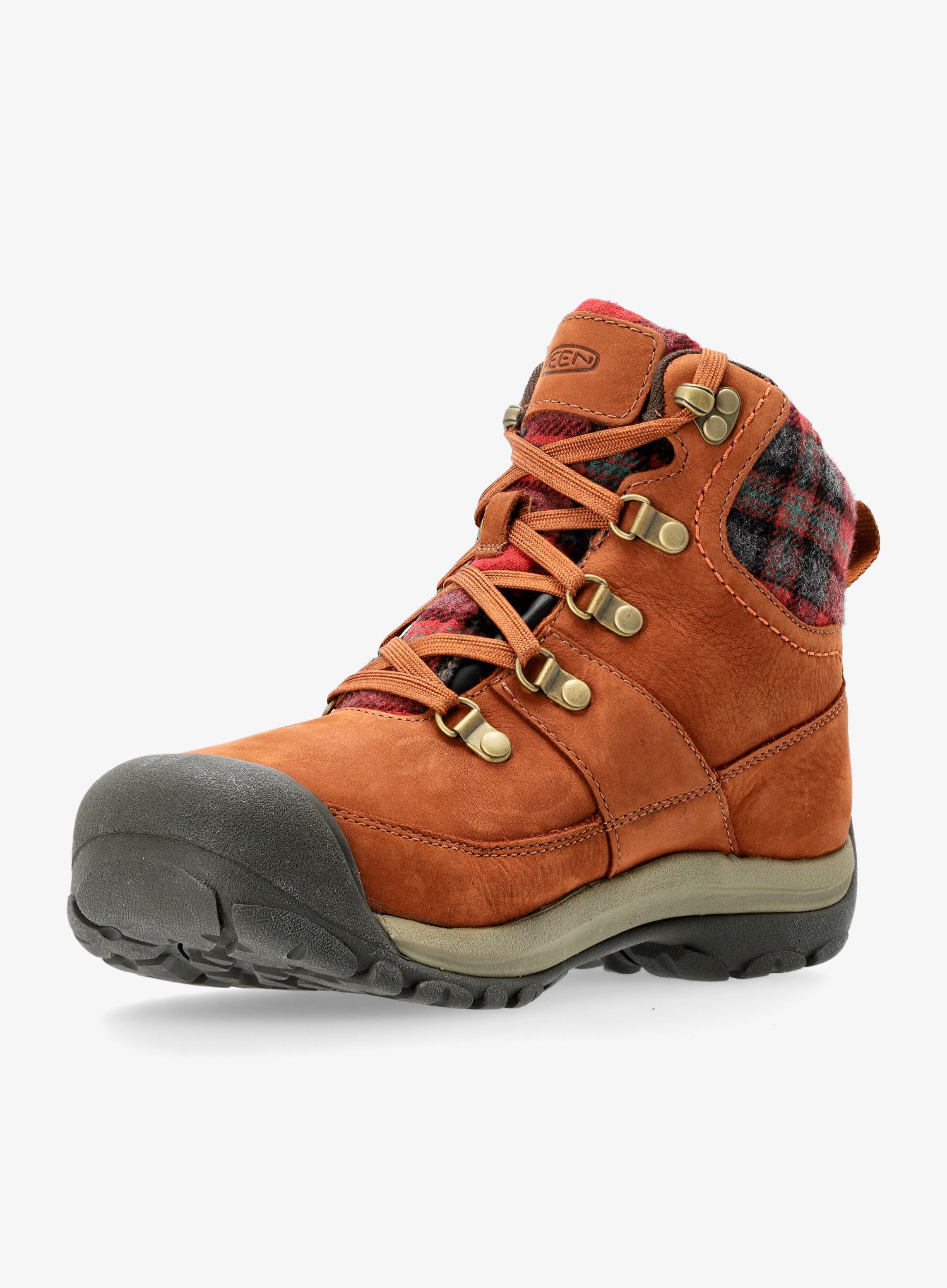 Turistické boty dámské Keen Kaci III Winter Mid WP- tortoise shell/red plaid