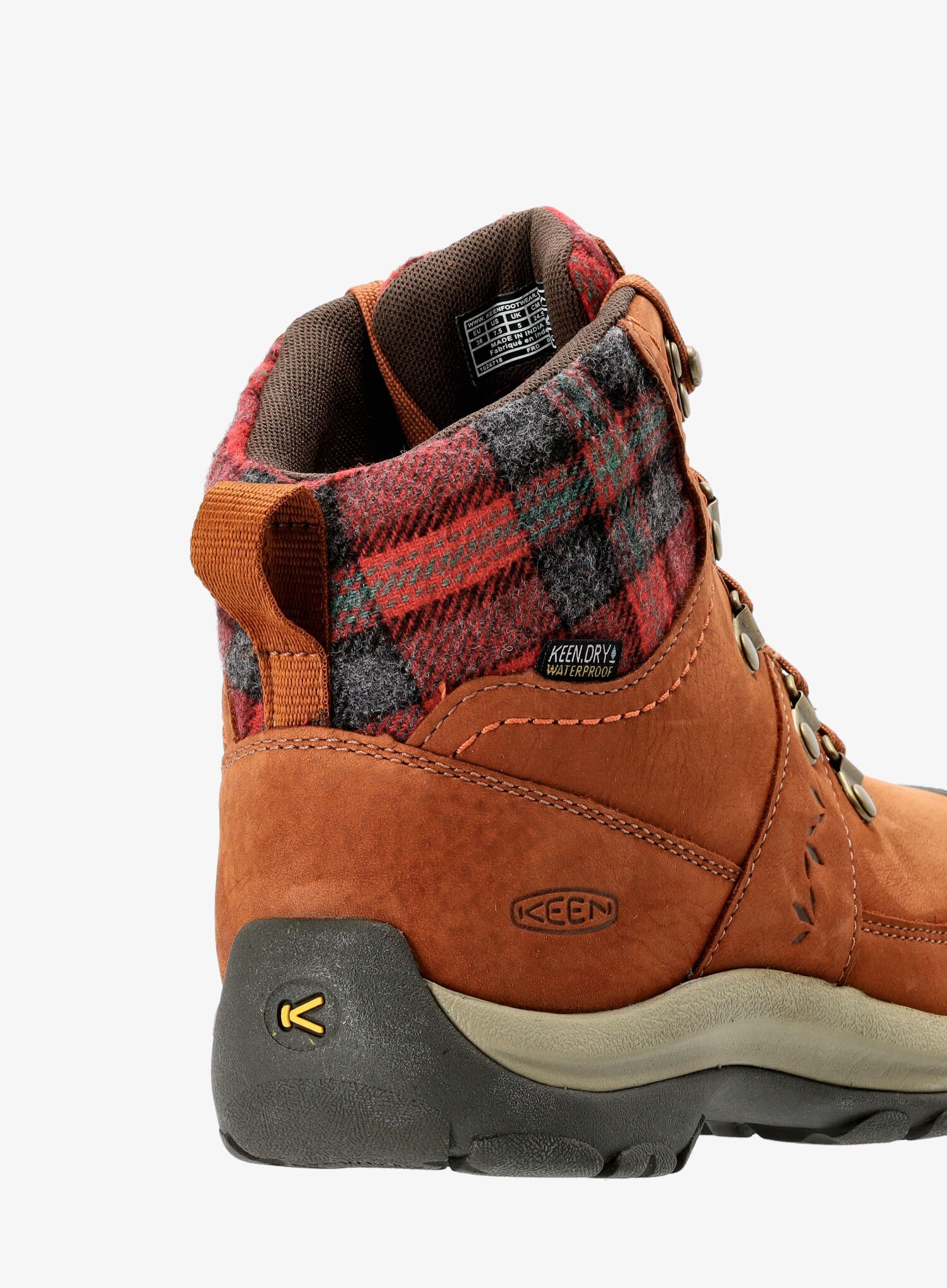 Turistické boty dámské Keen Kaci III Winter Mid WP- tortoise shell/red plaid