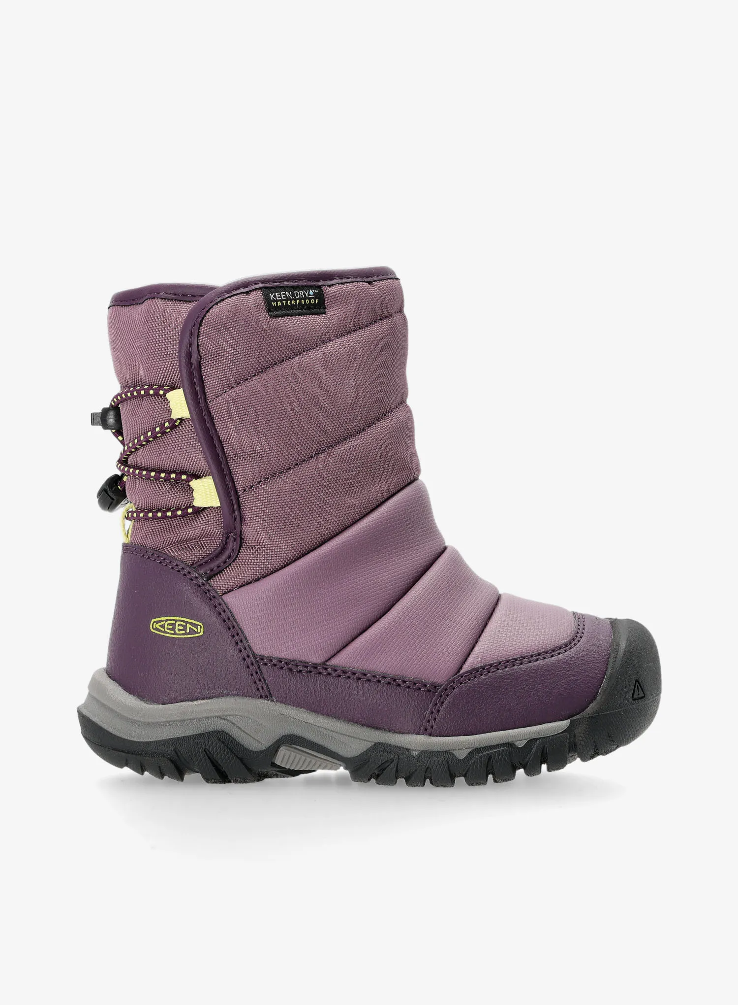 Dětské boty Keen Puffrider WP - black plum/daiquiri green