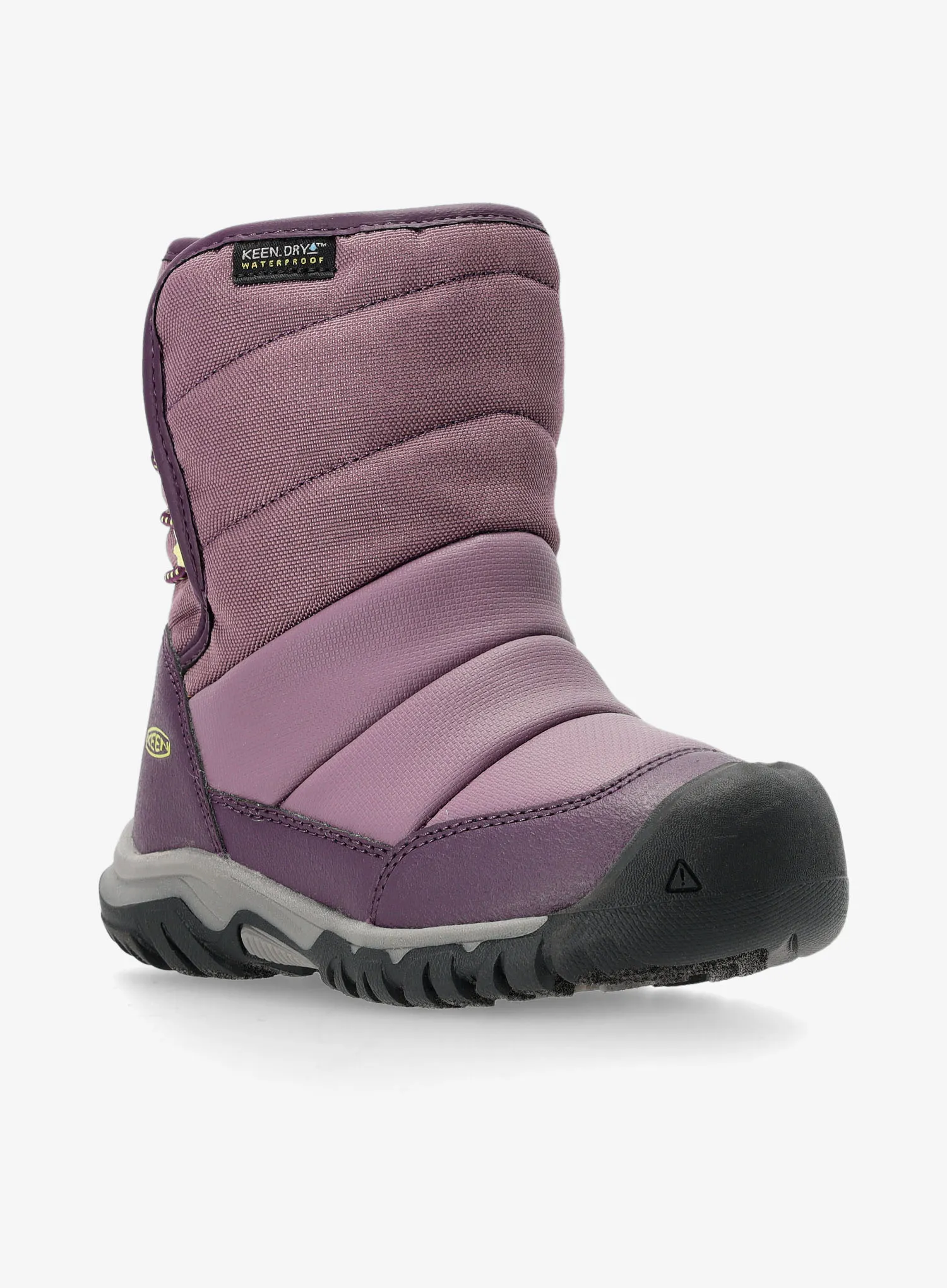 Dětské boty Keen Puffrider WP - black plum/daiquiri green