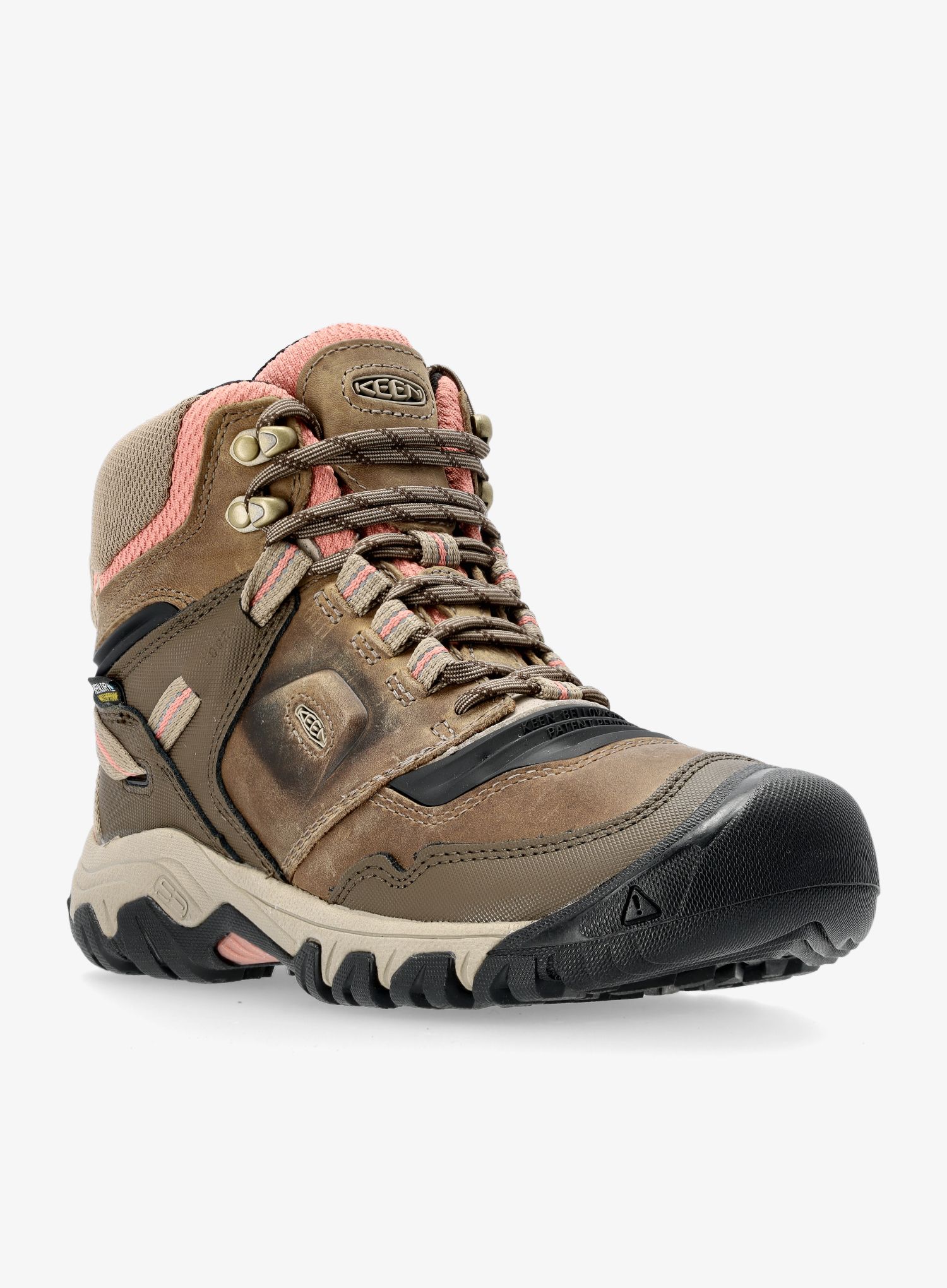 Dámské turistické boty Keen Ridge Flex Mid WP - timberwolf/brick