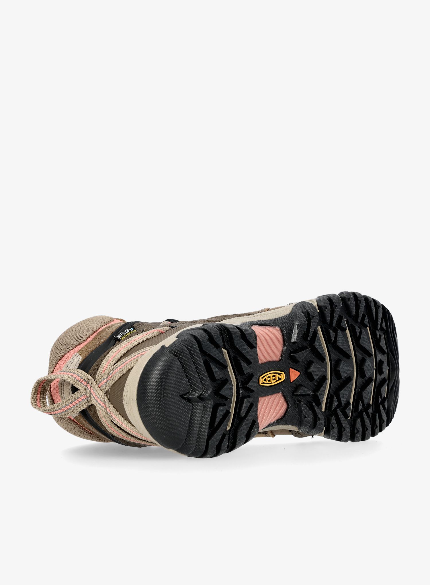 Dámské turistické boty Keen Ridge Flex Mid WP - timberwolf/brick