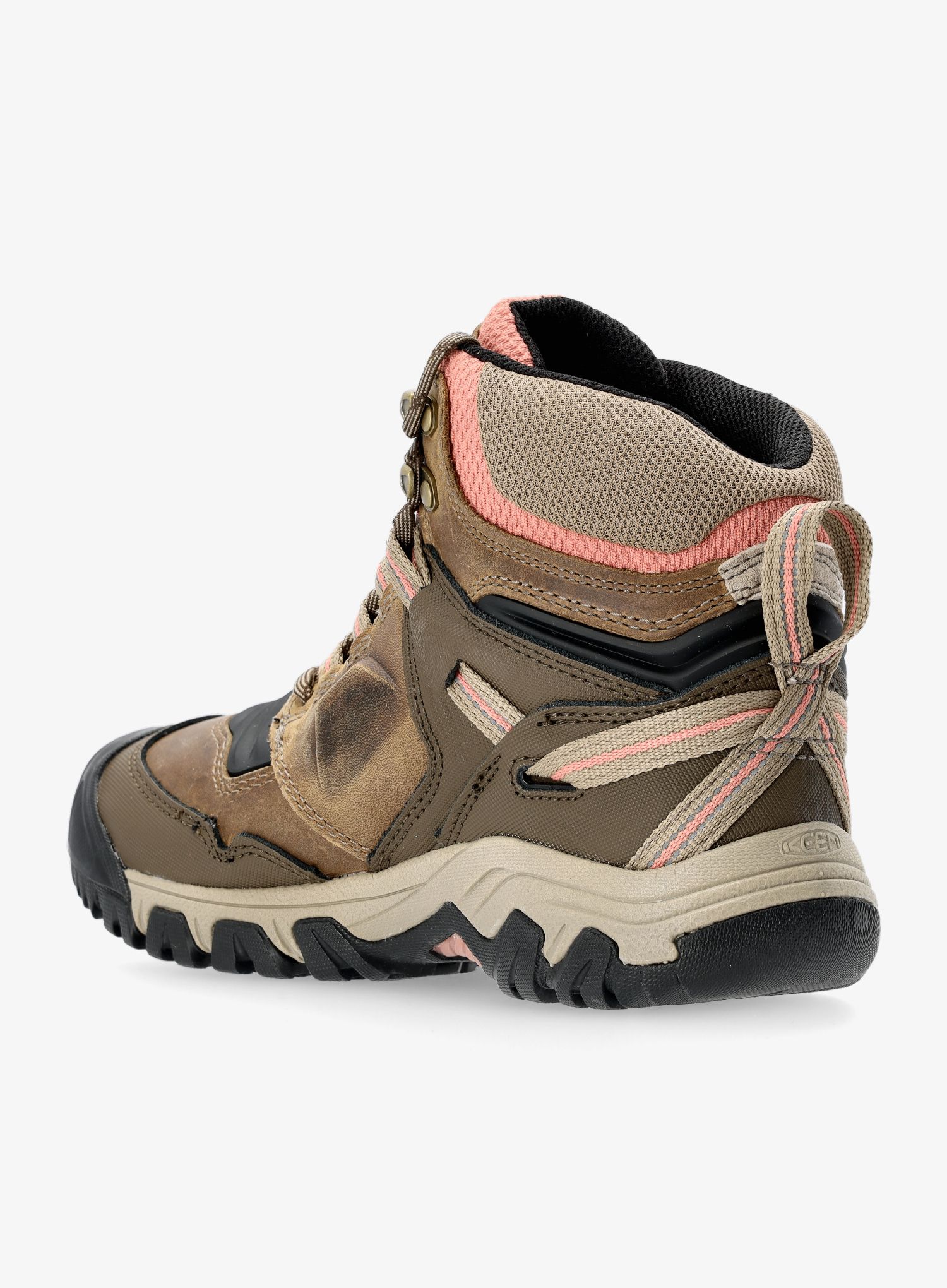 Dámské turistické boty Keen Ridge Flex Mid WP - timberwolf/brick