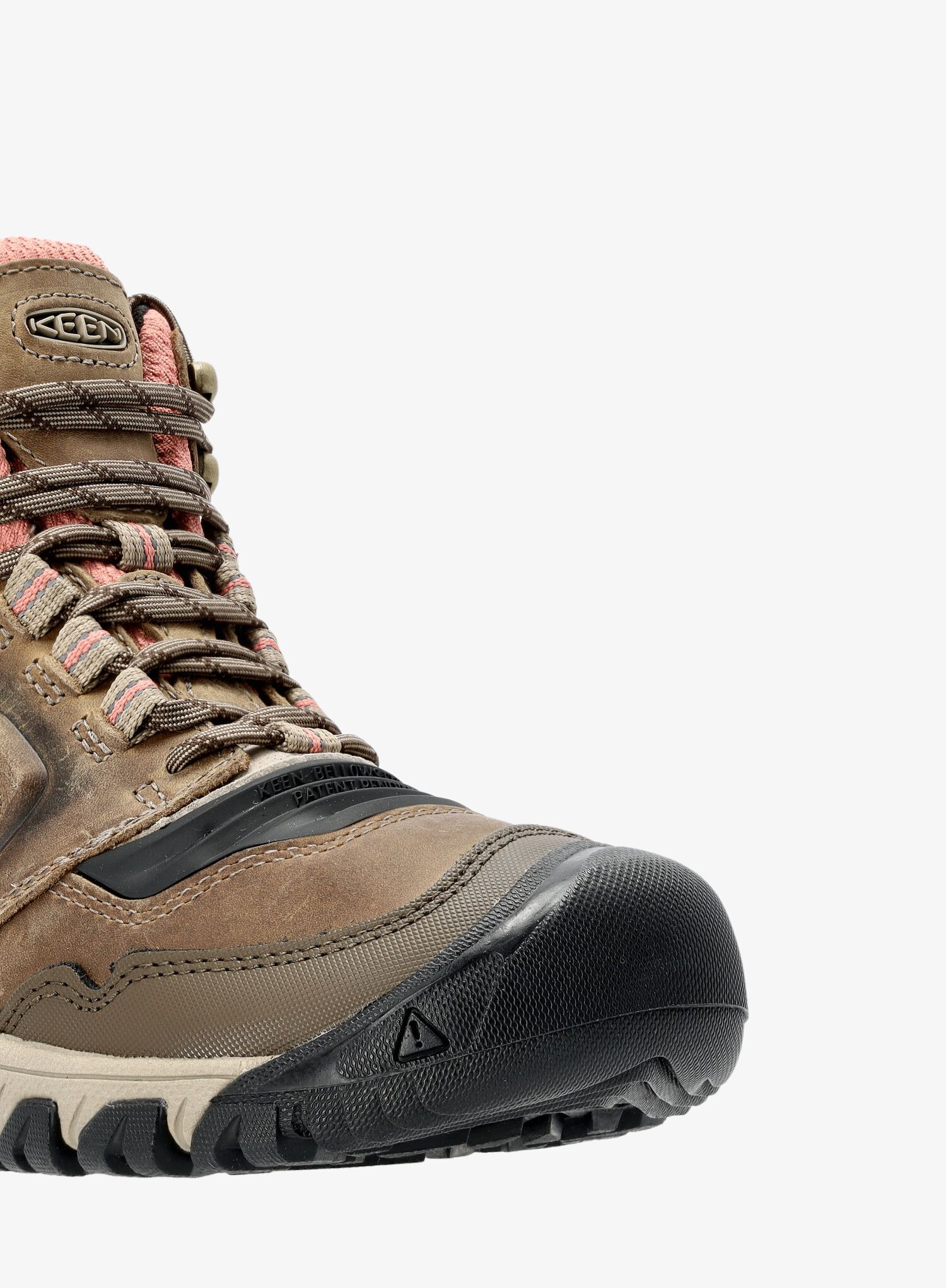 Dámské turistické boty Keen Ridge Flex Mid WP - timberwolf/brick