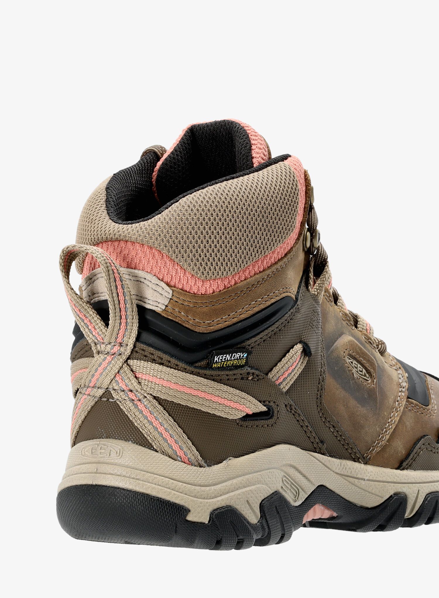 Dámské turistické boty Keen Ridge Flex Mid WP - timberwolf/brick
